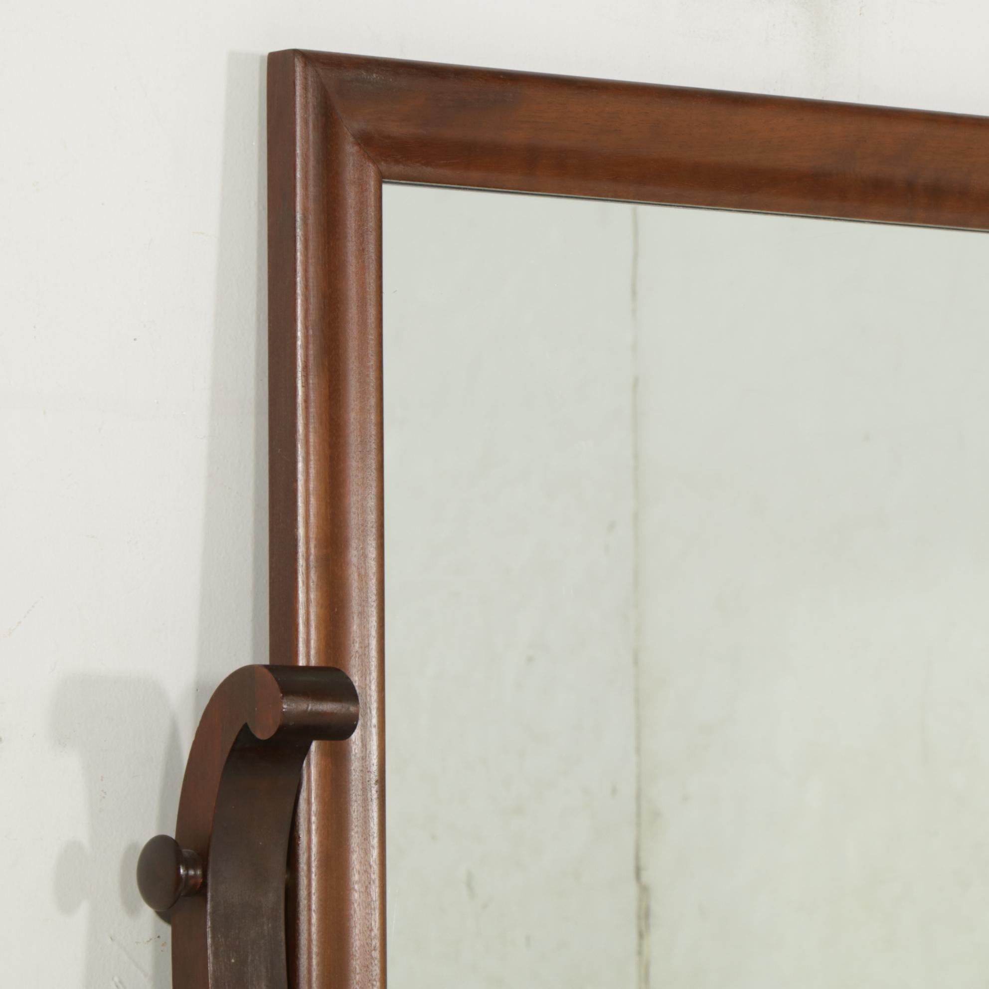 Empire Revival Mahogany Dresser and Mirror, Late 19th Century