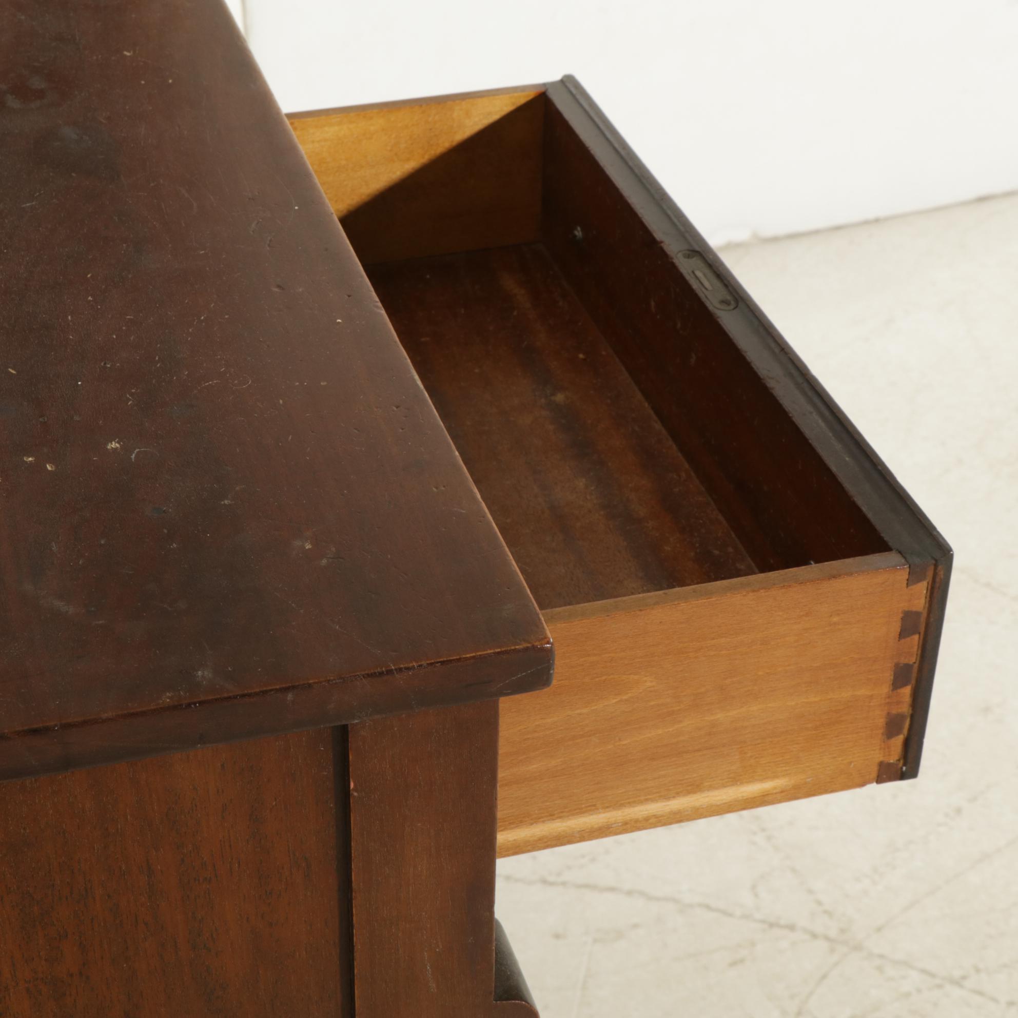 Empire Revival Mahogany Dresser and Mirror, Late 19th Century