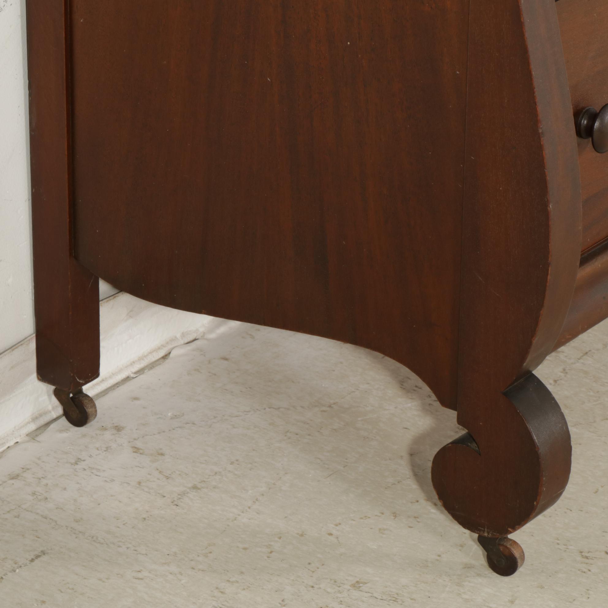 Empire Revival Mahogany Dresser and Mirror, Late 19th Century