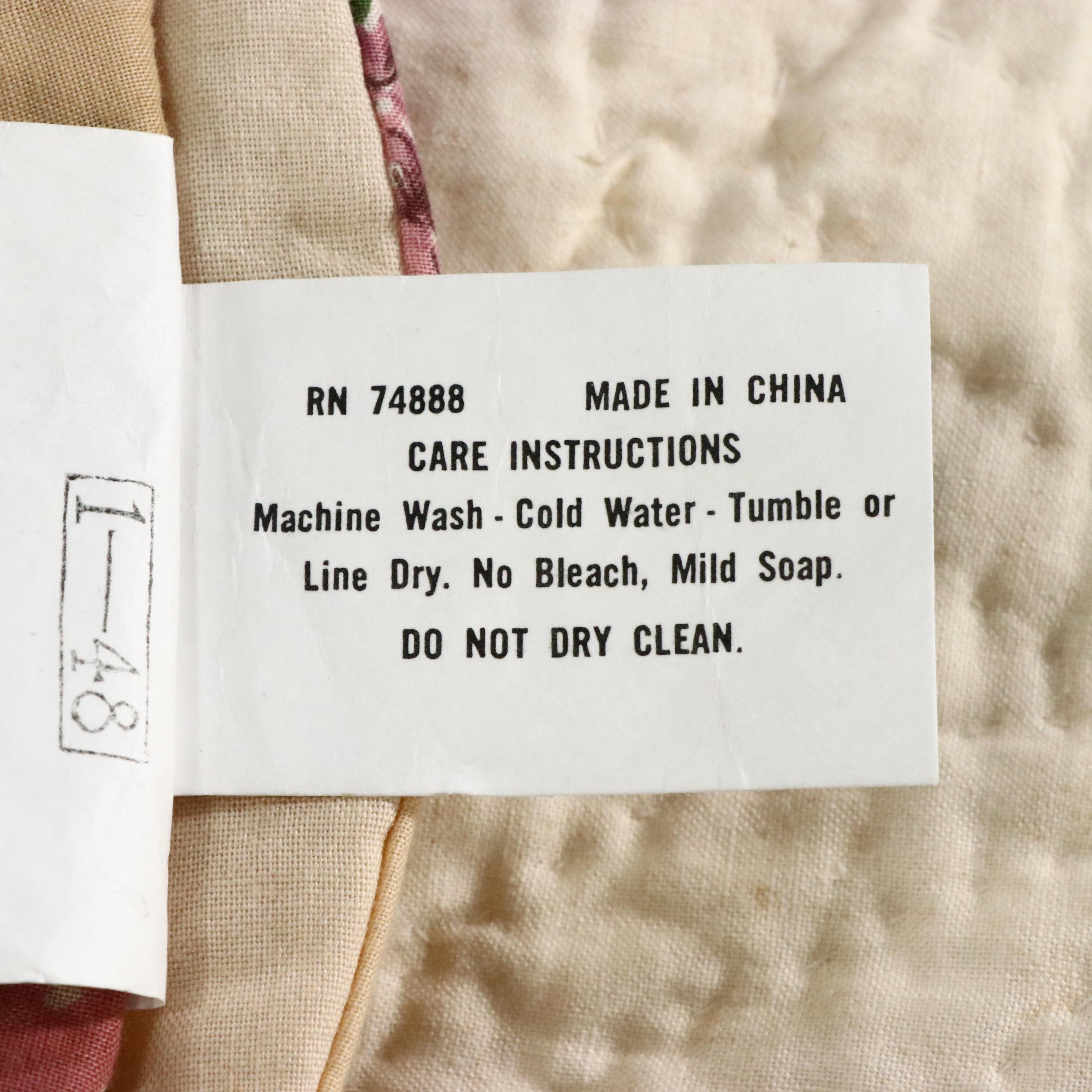 Handmade Double Wedding Ring Cotton Quilt