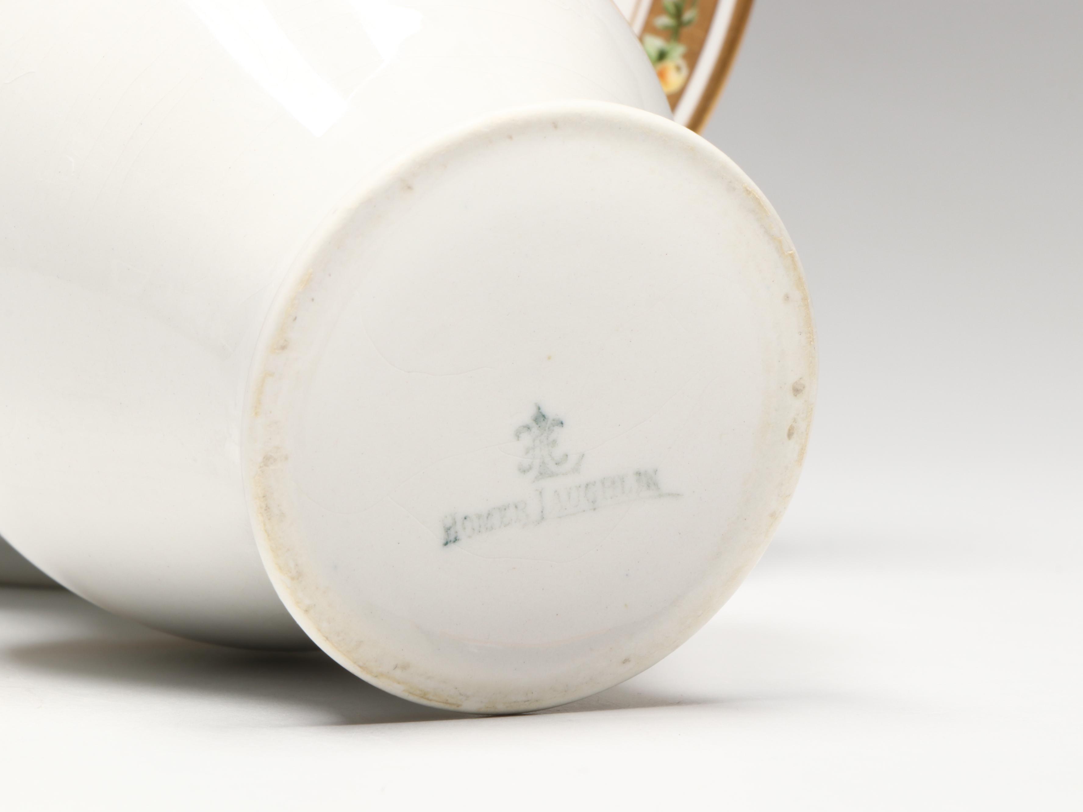 Richard Ginori Porcelain Plates with Homer Laughlin Vanity Accessories