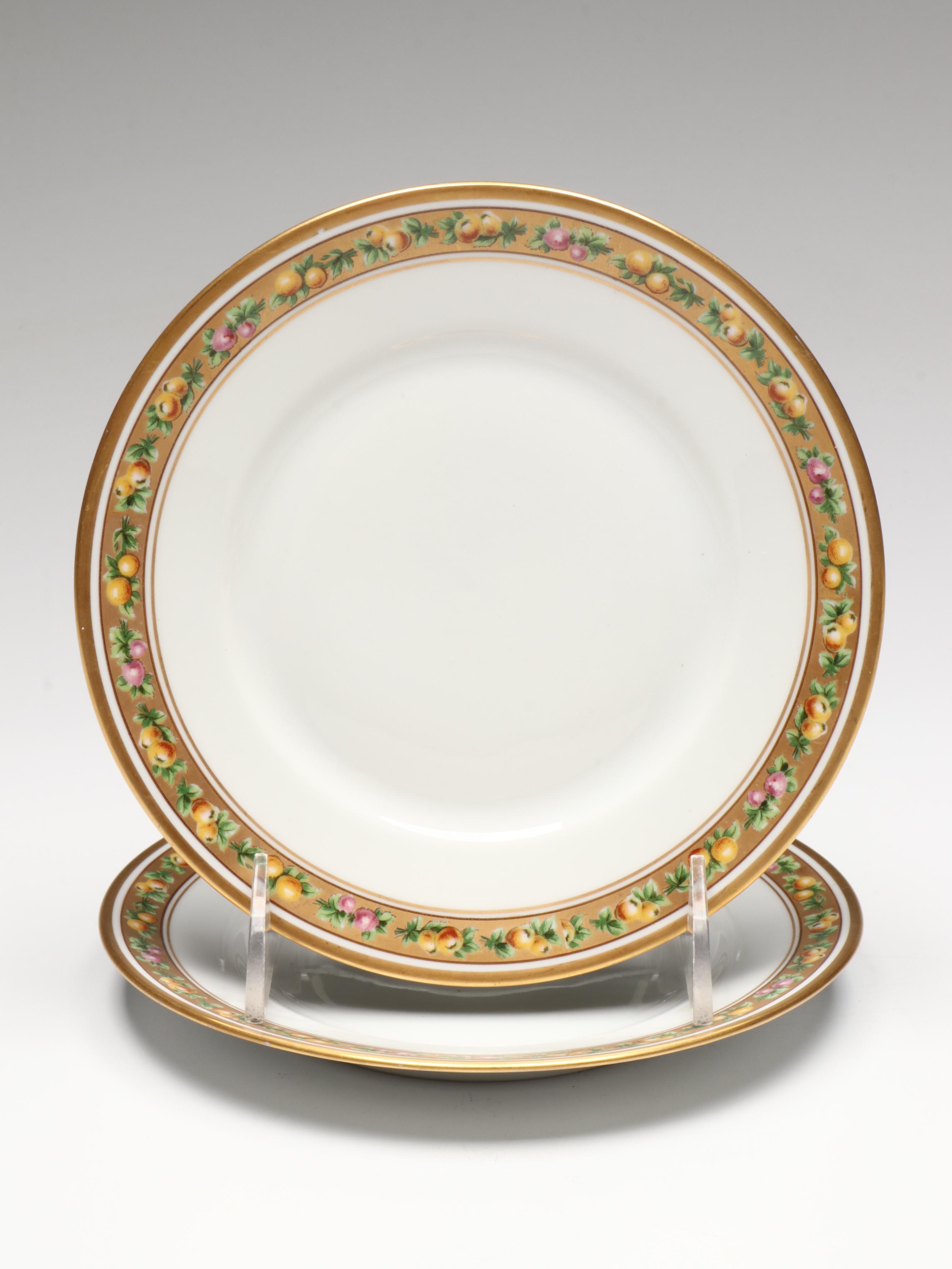 Richard Ginori Porcelain Plates with Homer Laughlin Vanity Accessories