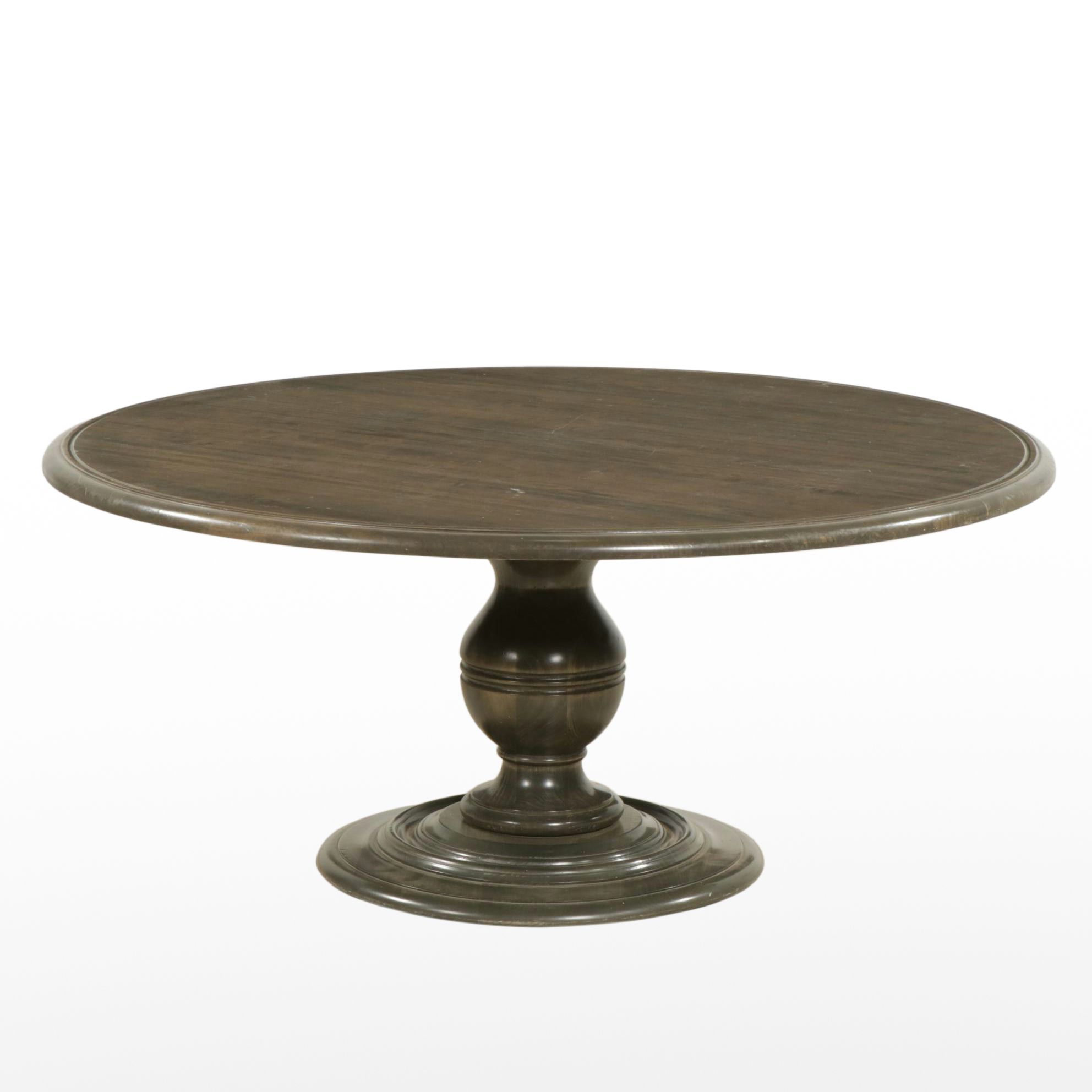 Arhaus "Asolo" Italian Round  Wood Pedestal Dining Table