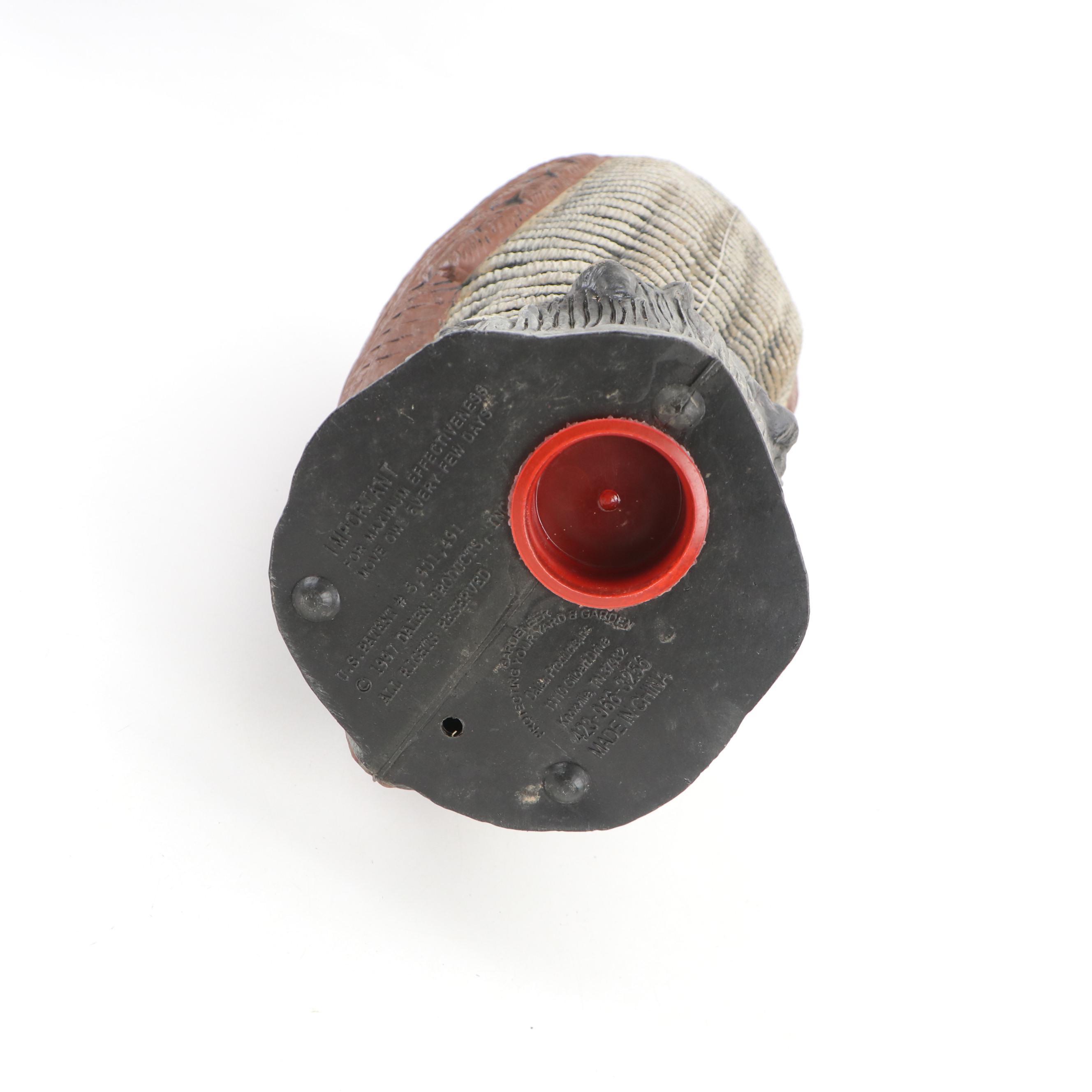 Dalen Products Plastic Horned Owl Scarecrow with Metal Owl Wall Art, 1997