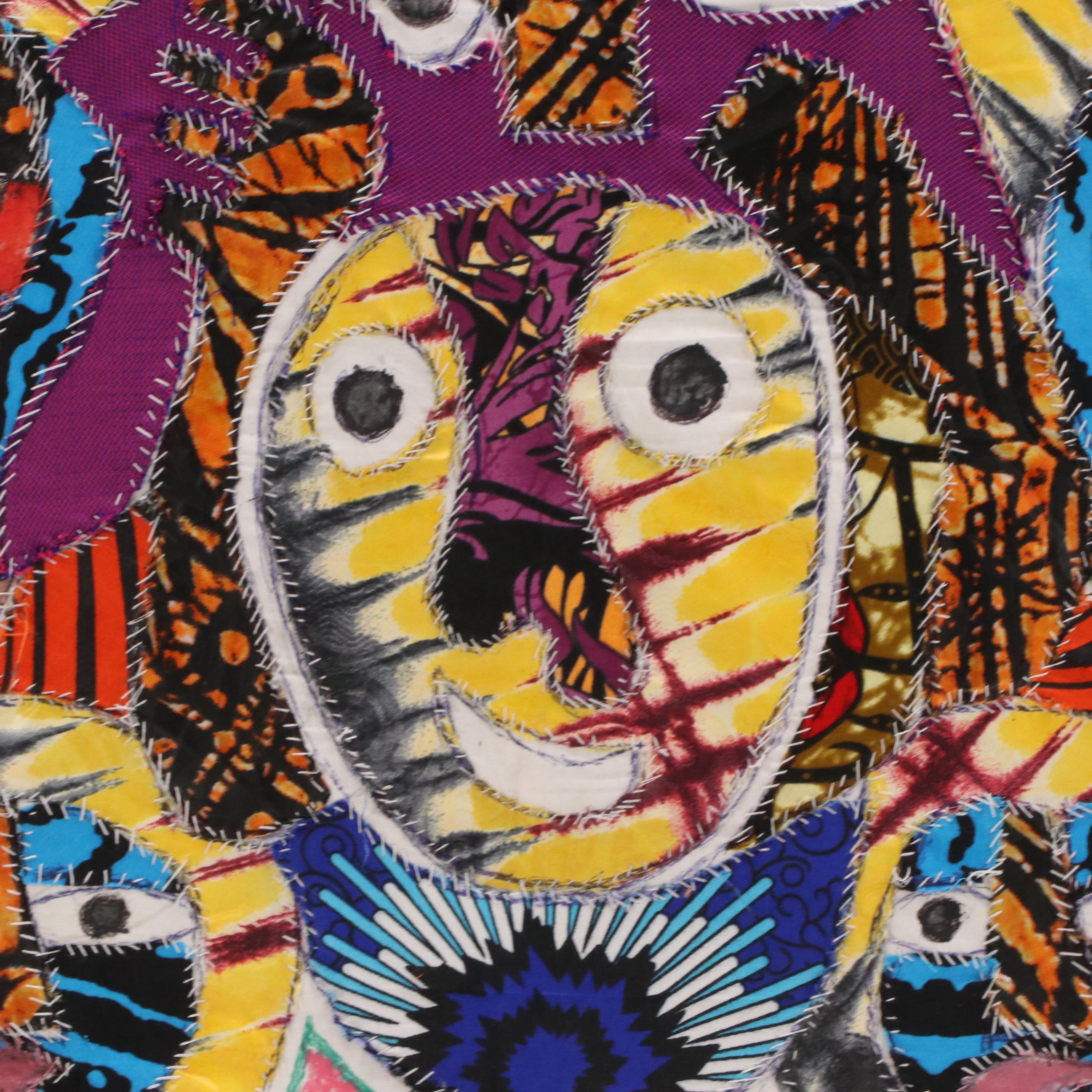 Kayode Buraimoh Stylized Mixed Media Collage Portrait, 2024