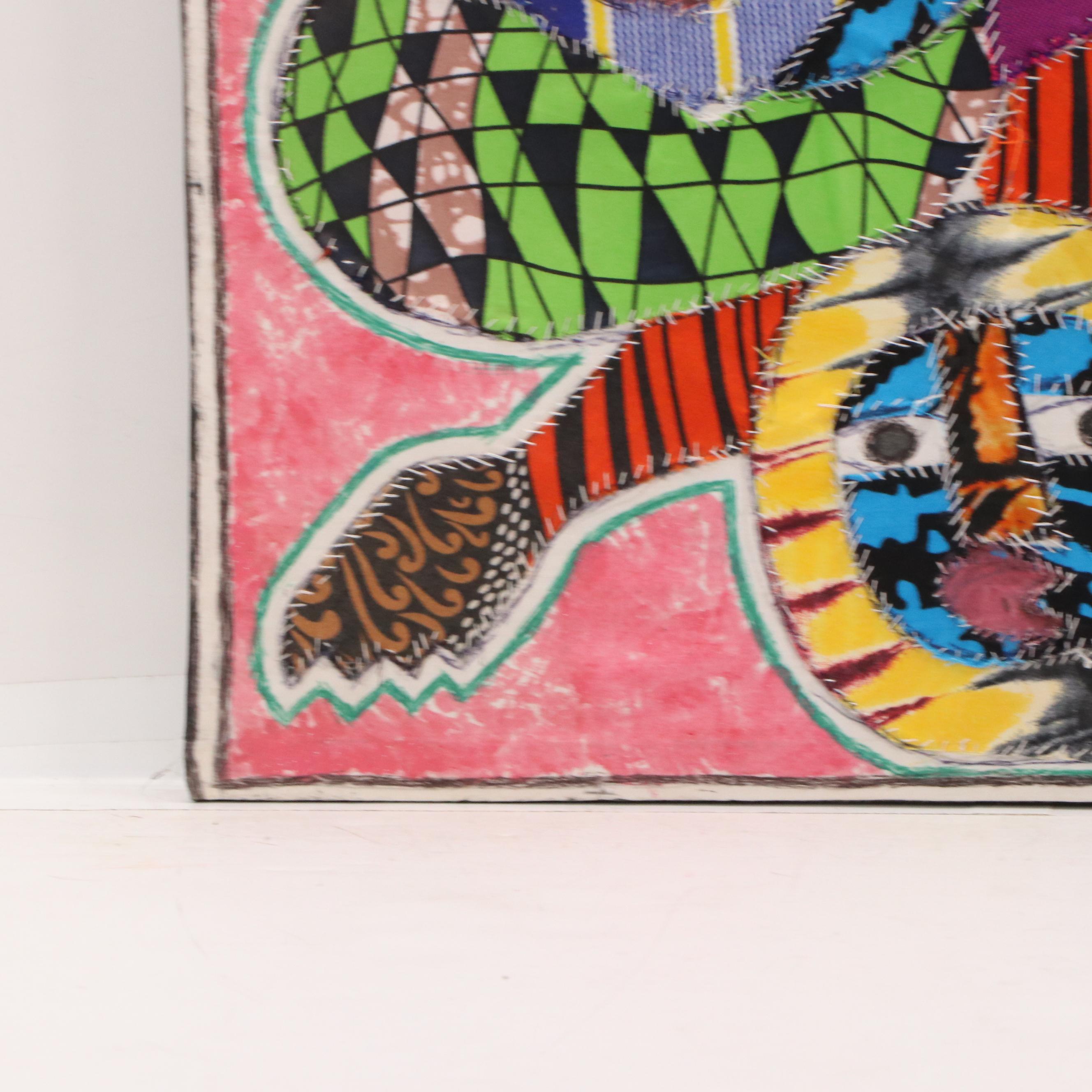 Kayode Buraimoh Stylized Mixed Media Collage Portrait, 2024