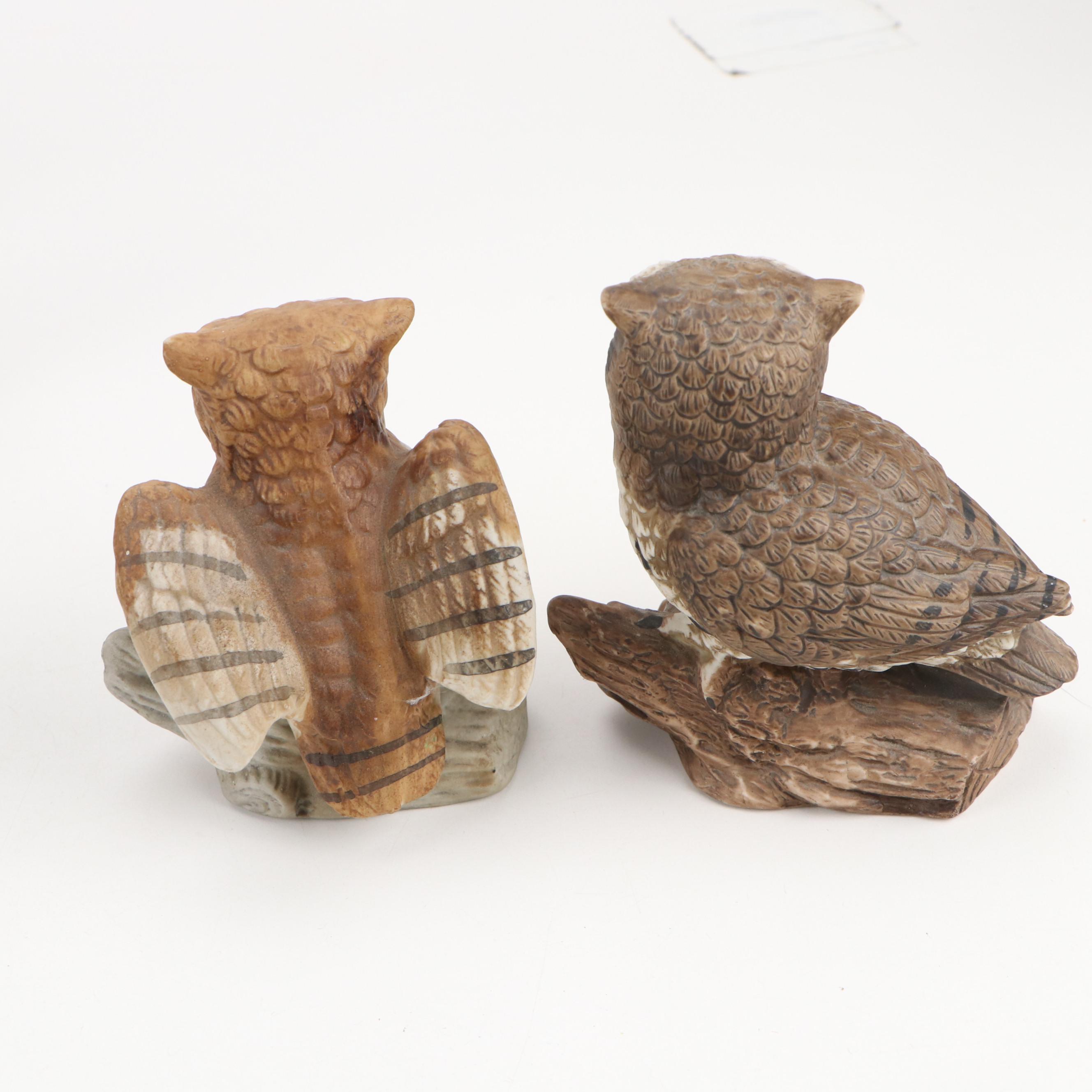 Towle Porcelain Music Box with Homco, Price and Other Owls