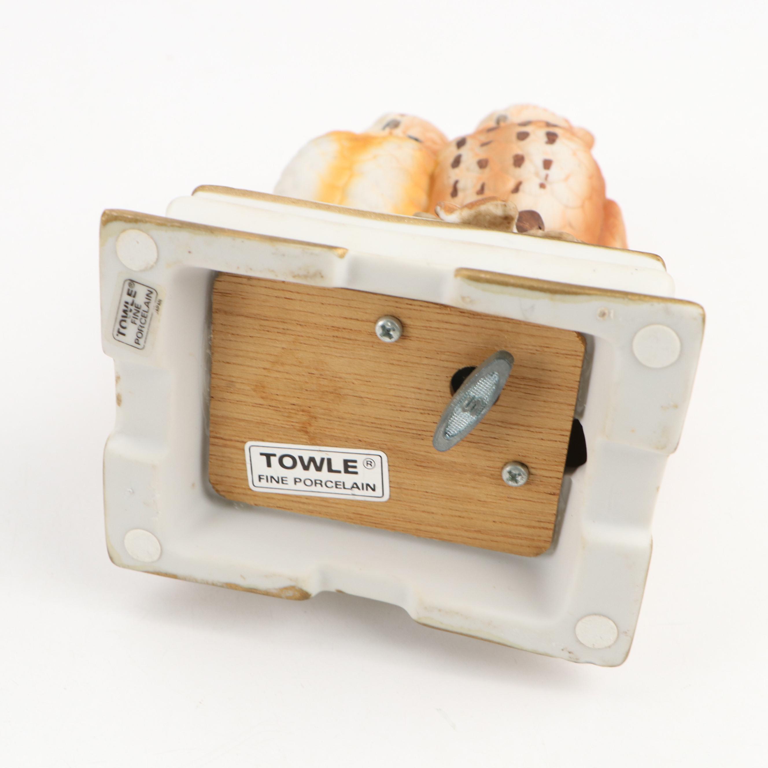Towle Porcelain Music Box with Homco, Price and Other Owls