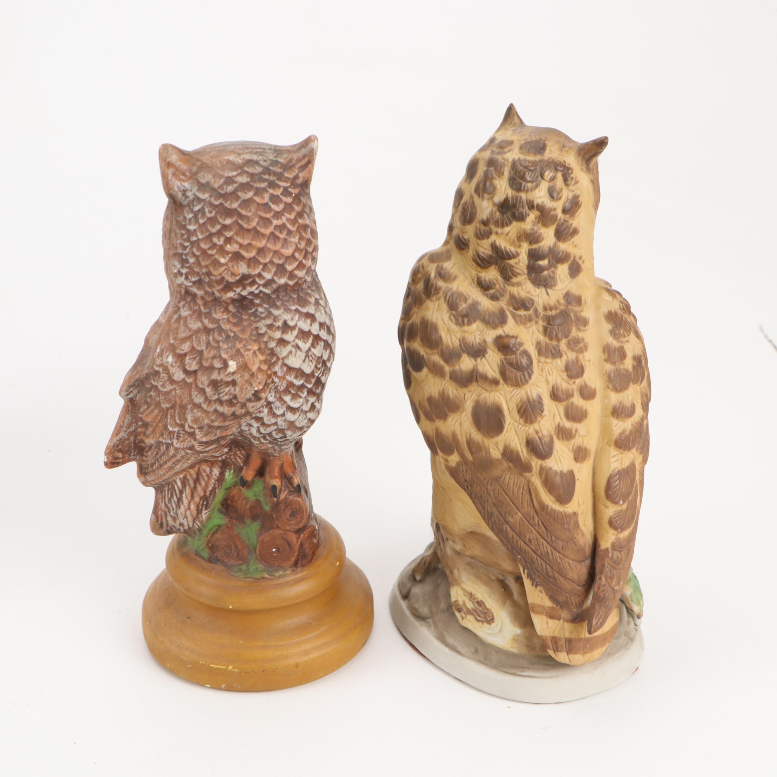 Towle Porcelain Music Box with Homco, Price and Other Owls