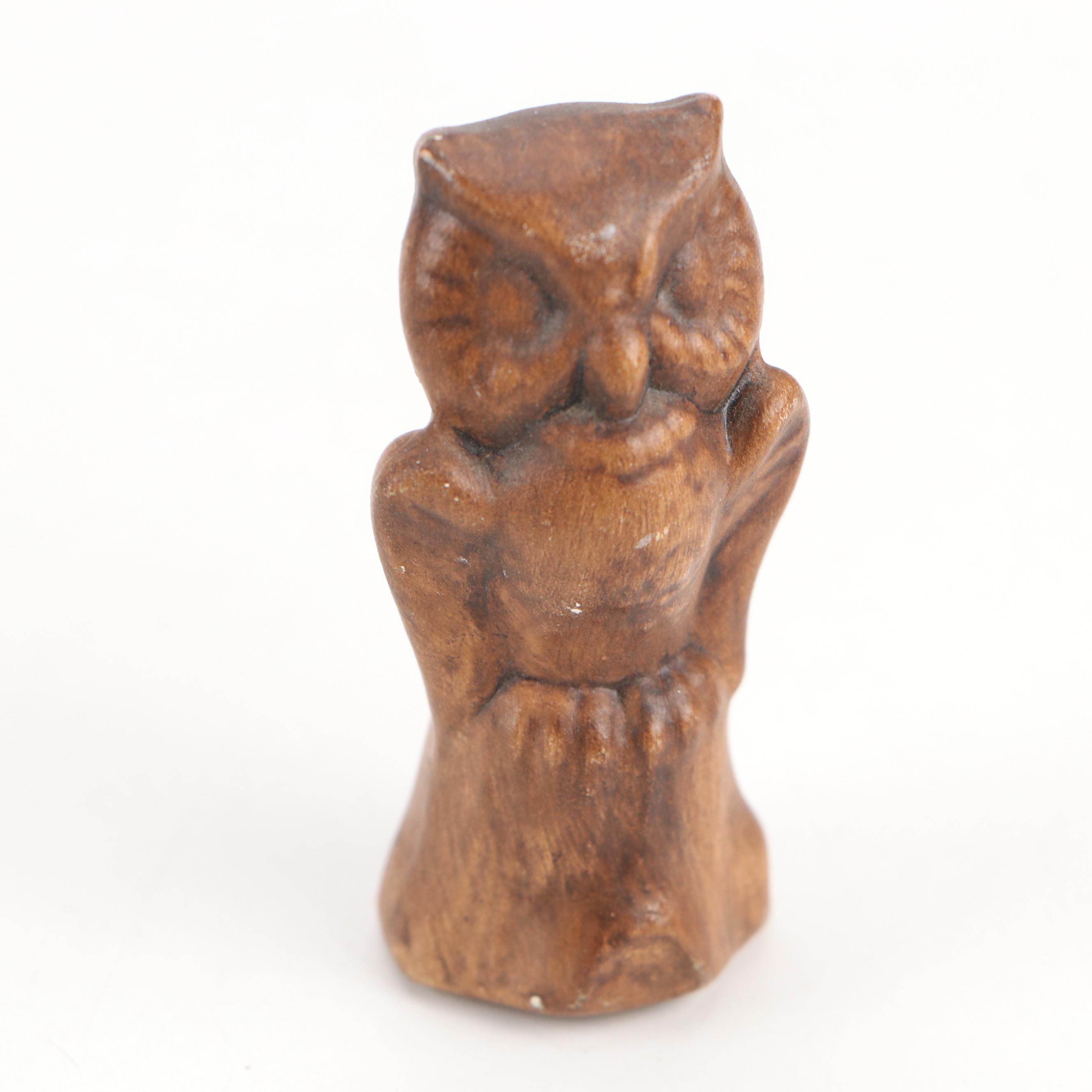 Towle Porcelain Music Box with Homco, Price and Other Owls