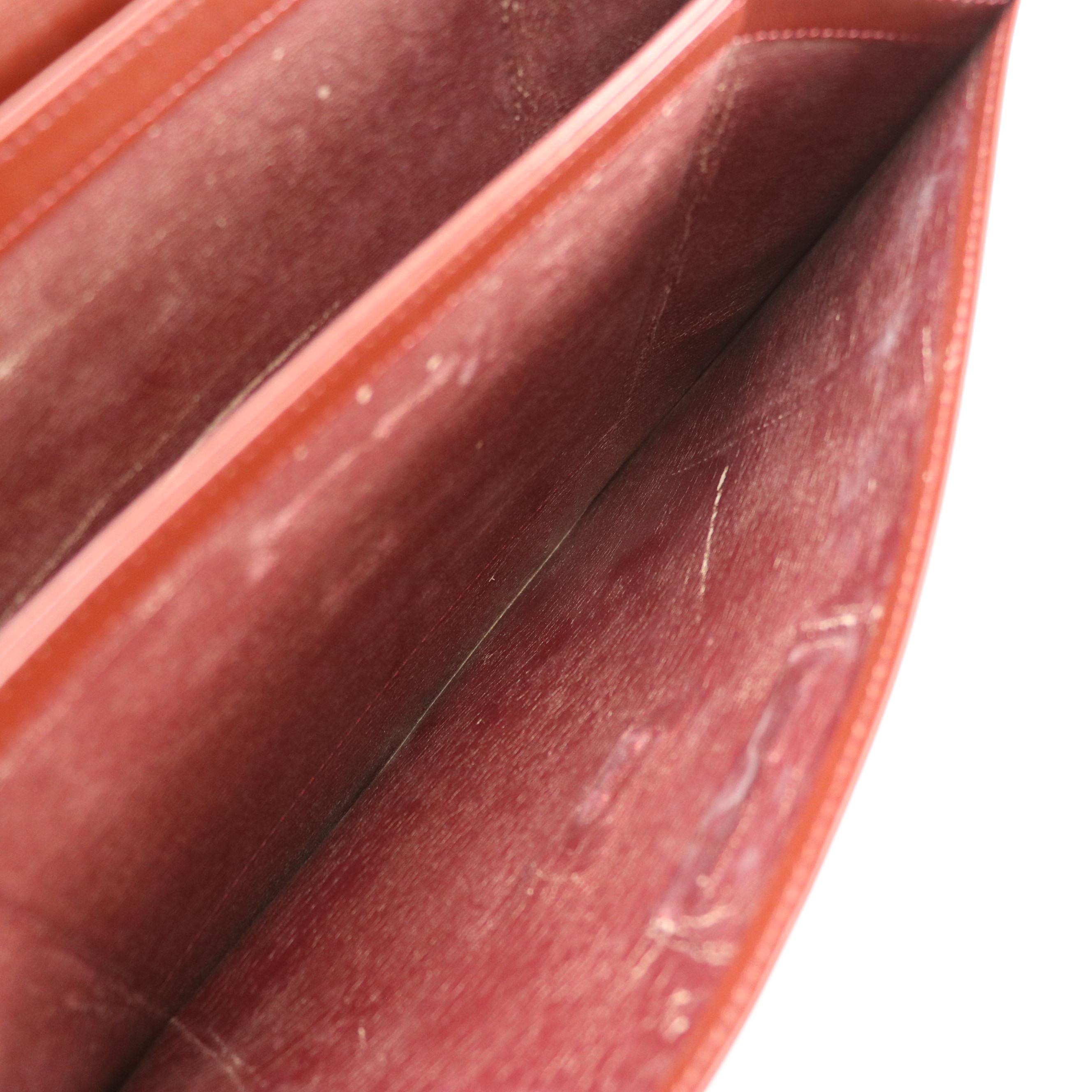 Cartier Les Must de Cartier Burgundy Leather Portfolio Clutch