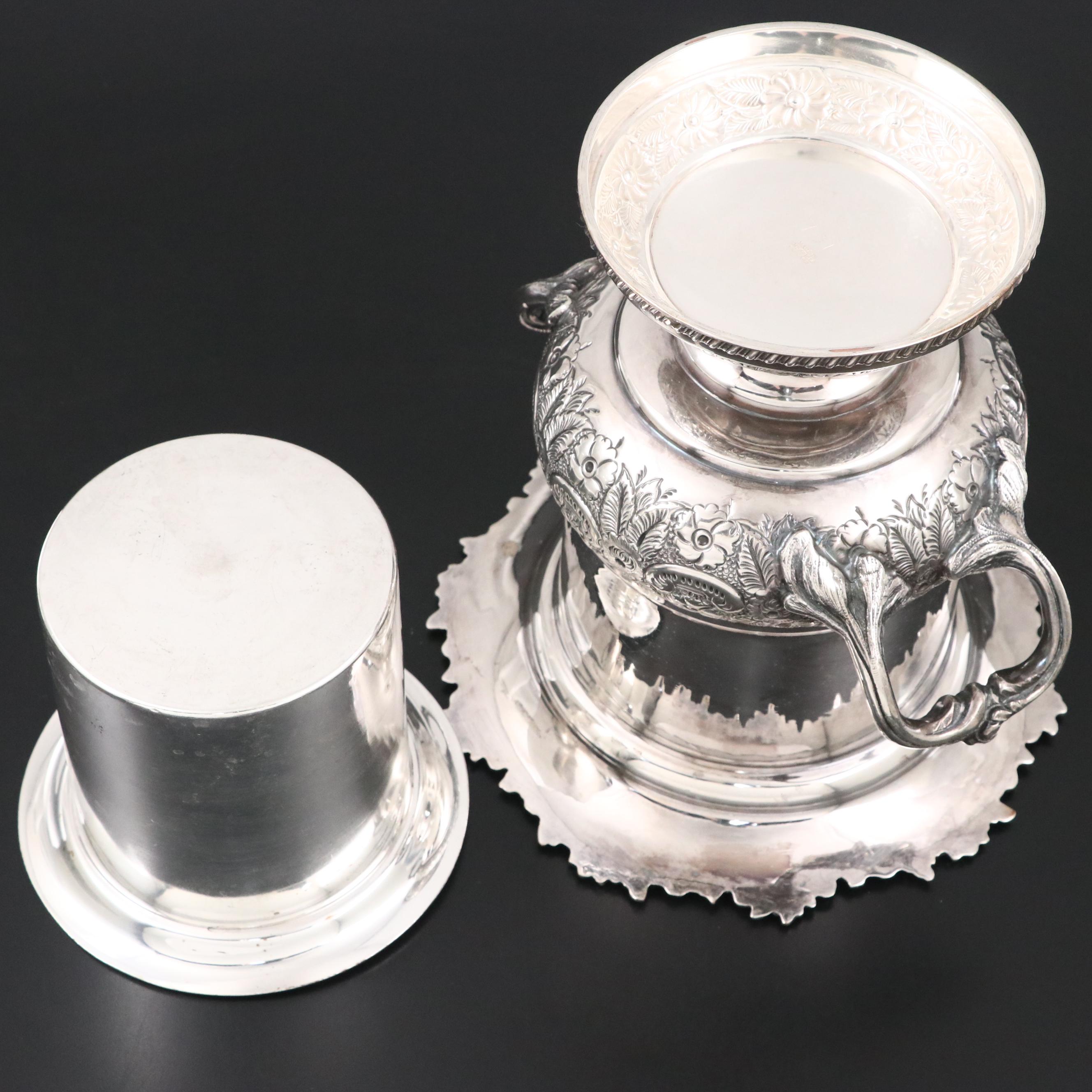 English Regency Style Silver Plate Champagne Bucket, 20th Century