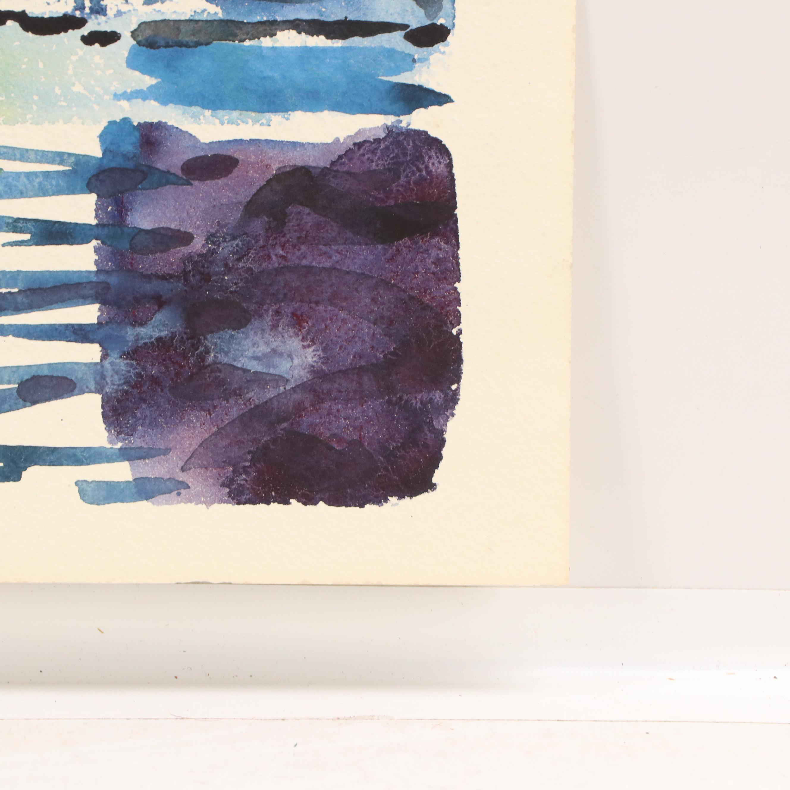 Jack Meanwell Nocturne Watercolor Painting, Late 20th Century