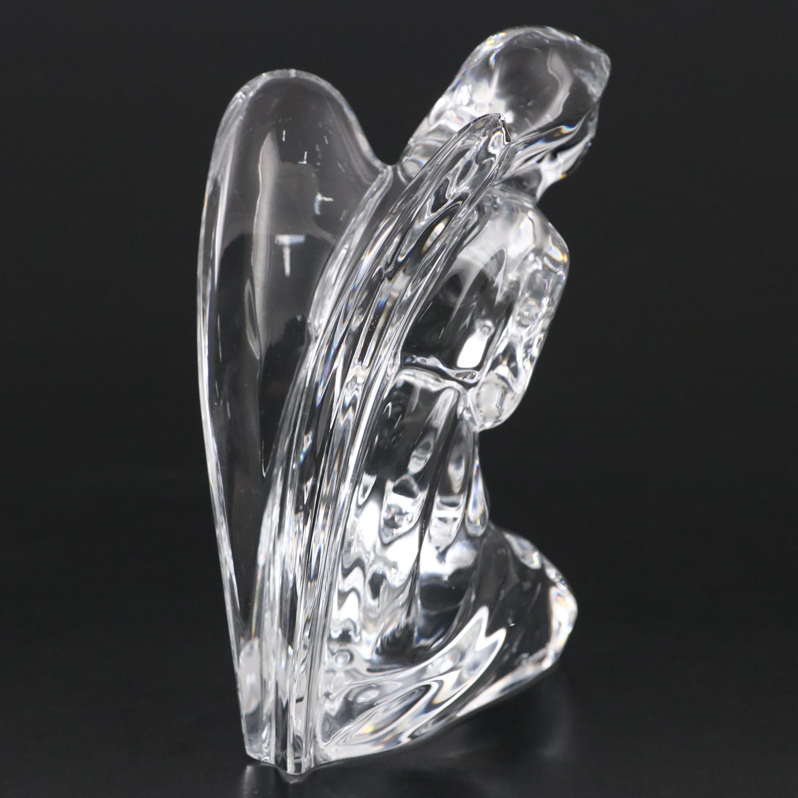 Baccarat Nativity "Kneeling Angel" Crystal Figurine