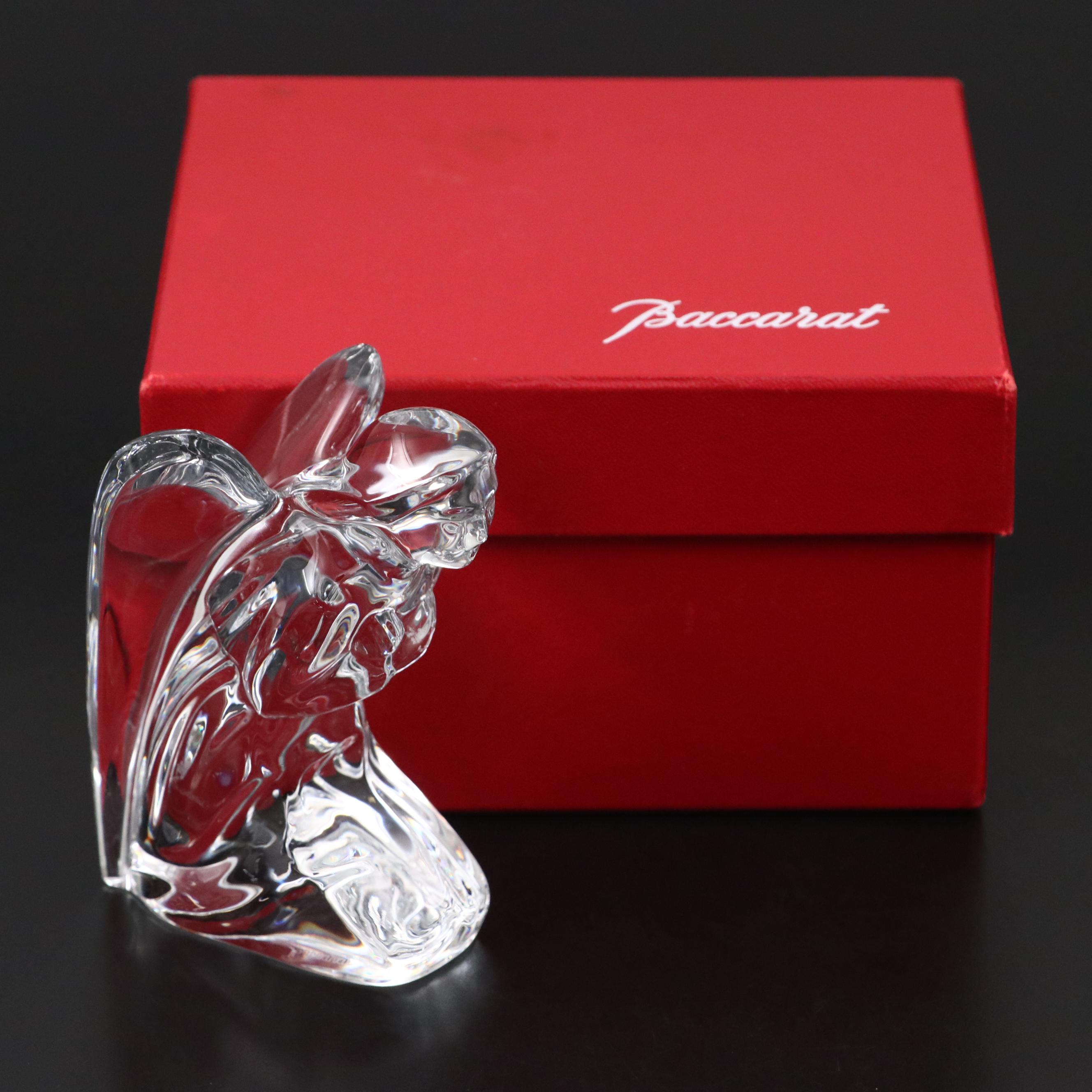 Baccarat Nativity "Kneeling Angel" Crystal Figurine