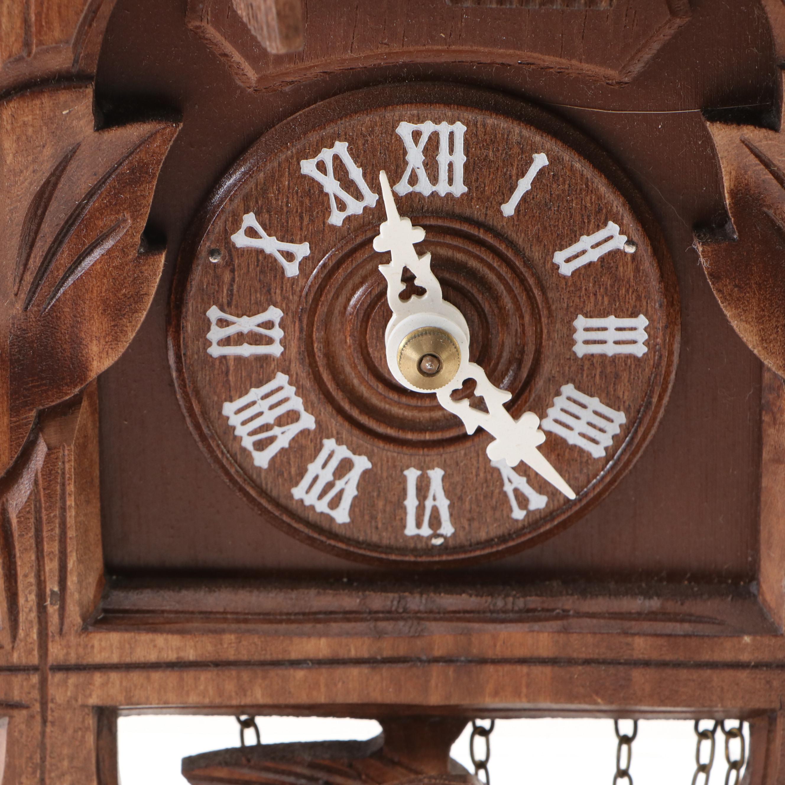 German Hubert Herr Black Forest Cuckoo Clock, Late 20th Century