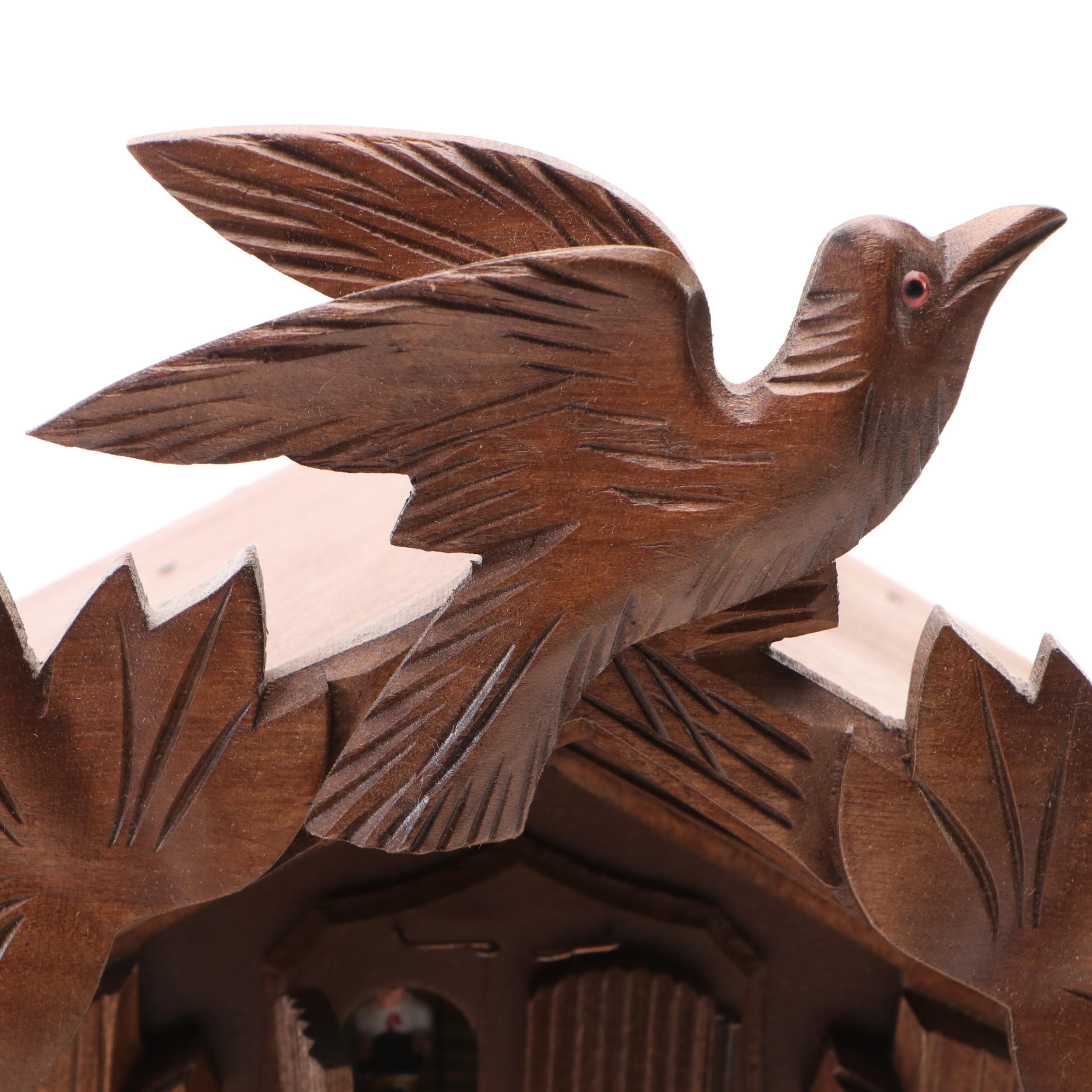 German Hubert Herr Black Forest Cuckoo Clock, Late 20th Century