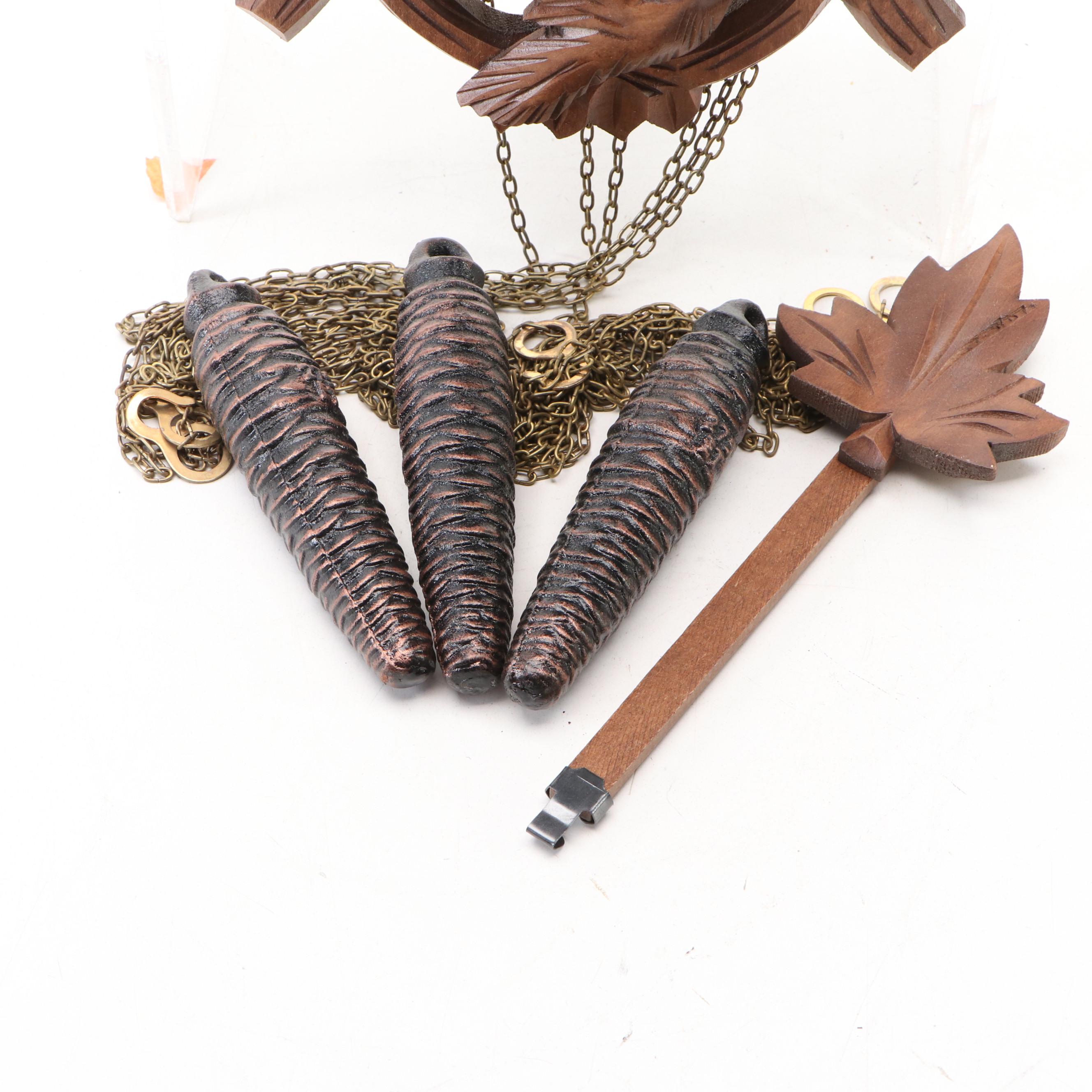 German Hubert Herr Black Forest Cuckoo Clock, Late 20th Century