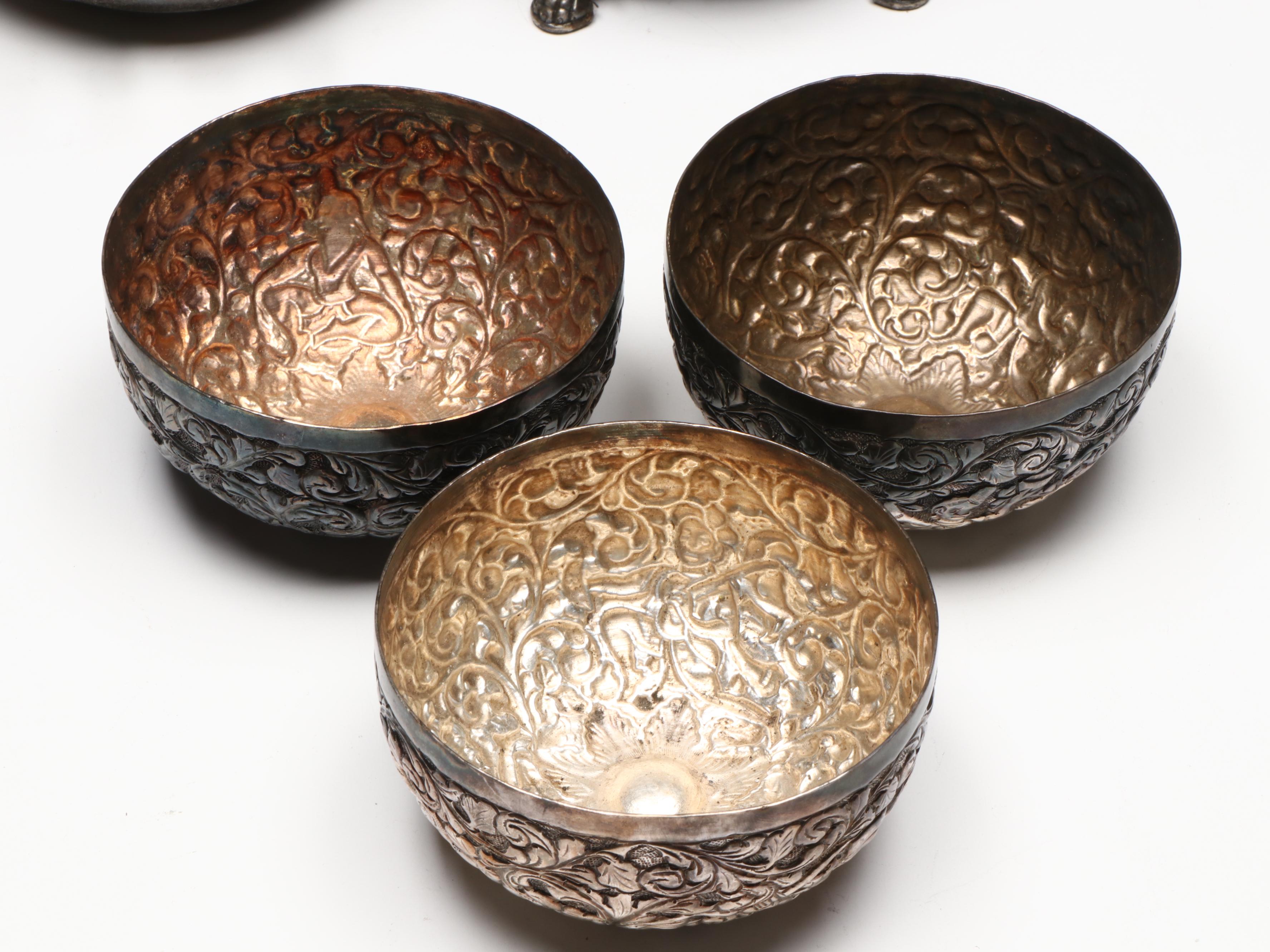 Towle Silver Plate Tilting Teapot with Other Tableware and Accessories