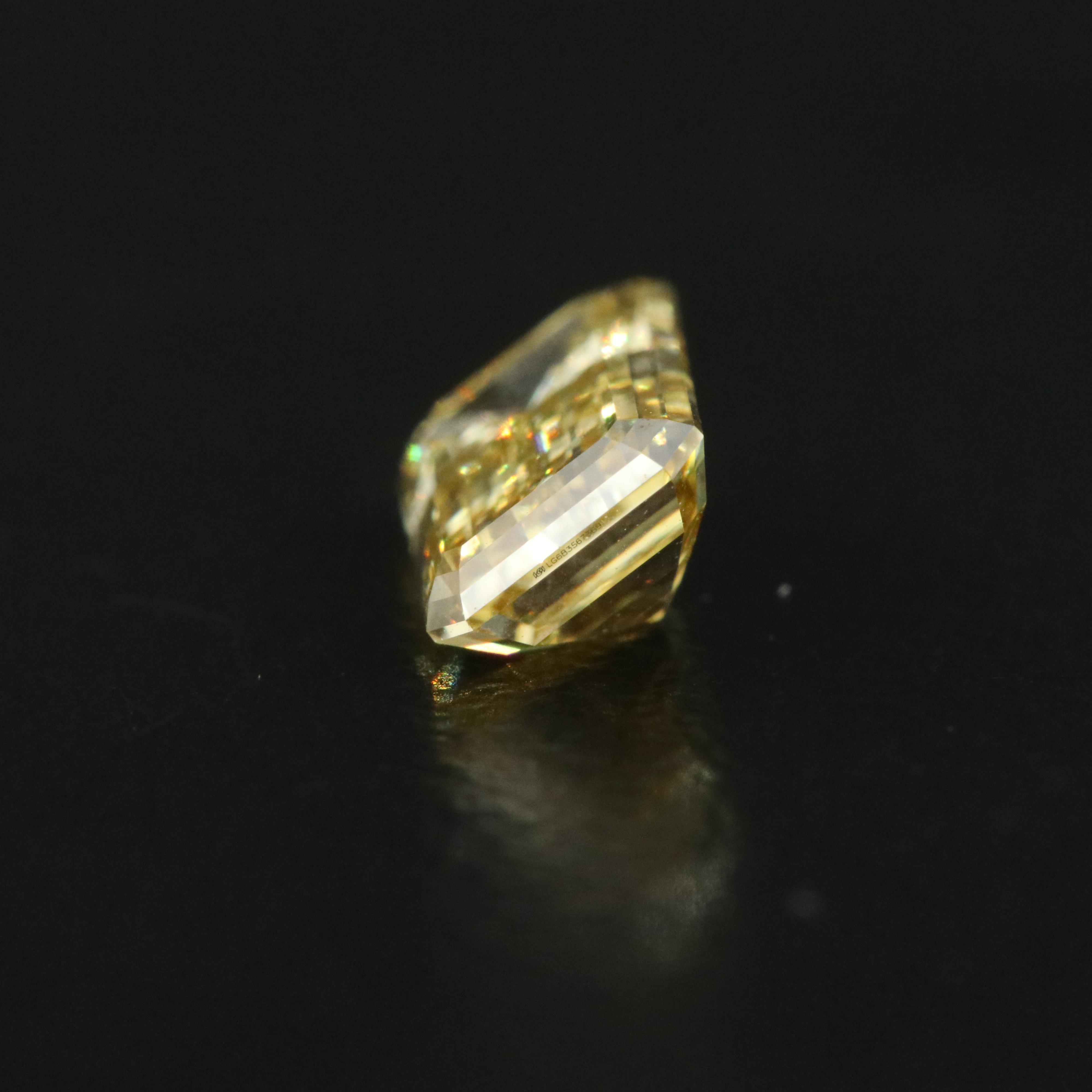 Loose 1.02 CT Lab Grown Fancy Yellow Diamond with IGI Report