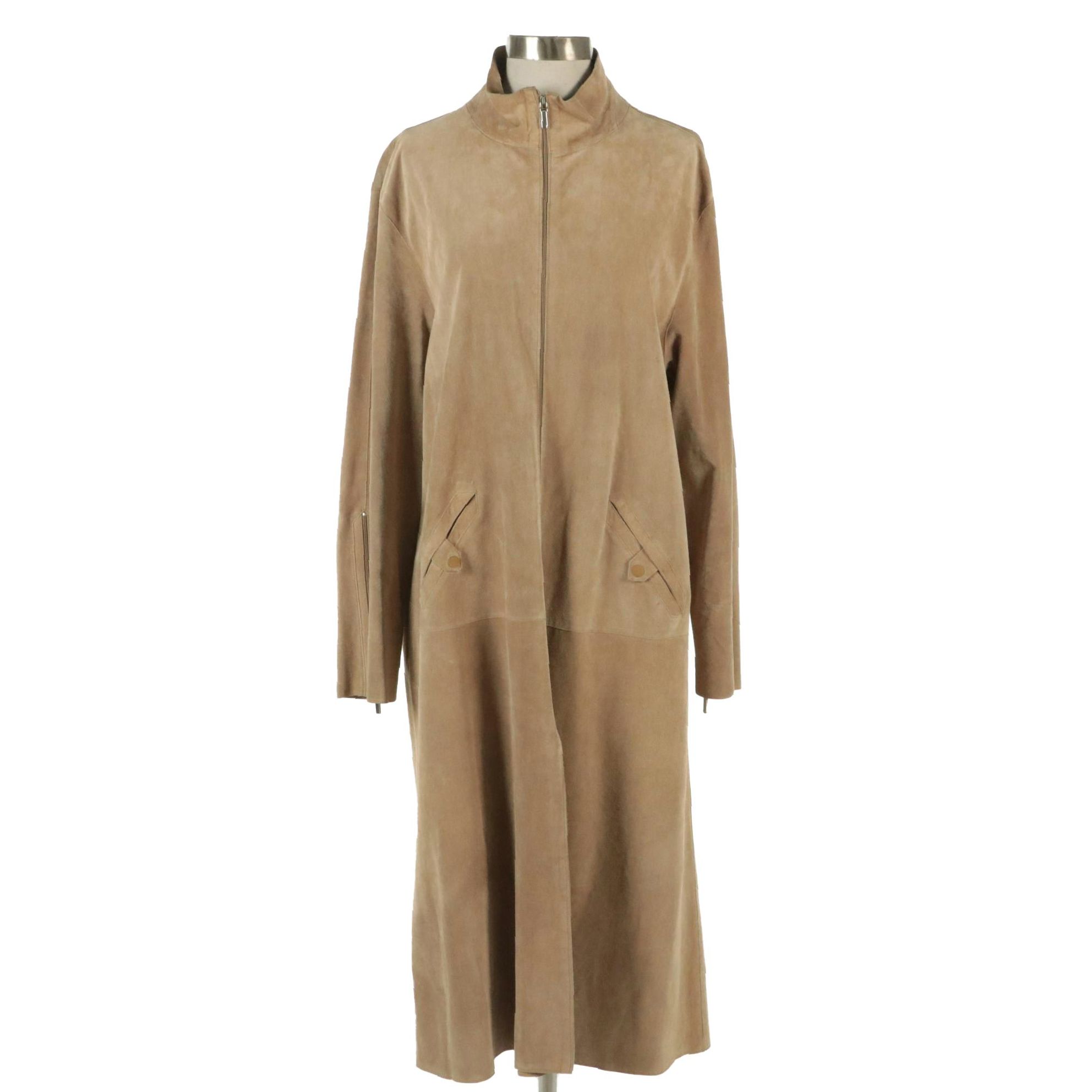 Armani Collezioni Suede Long Zip Jacket