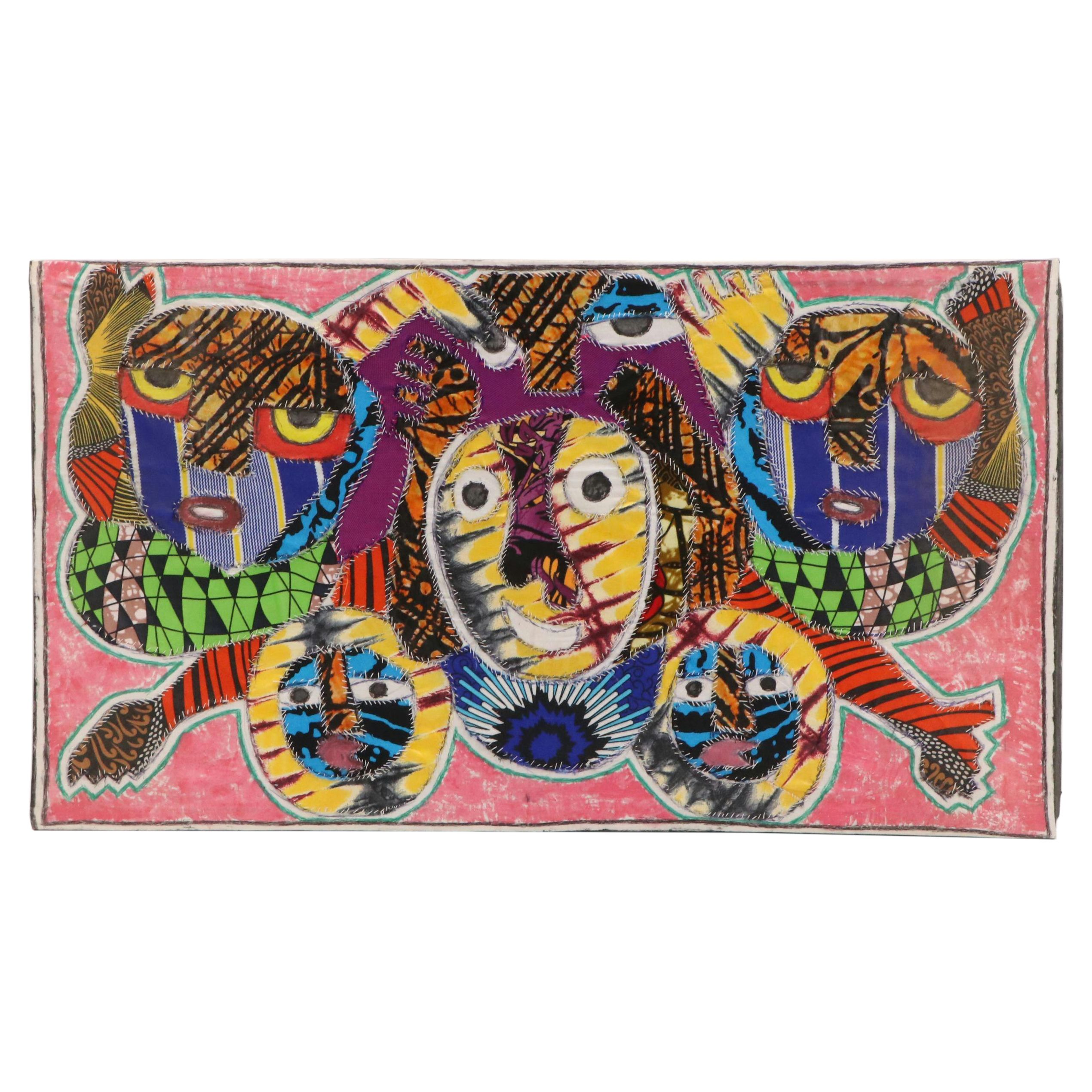 Kayode Buraimoh Stylized Mixed Media Collage Portrait, 2024