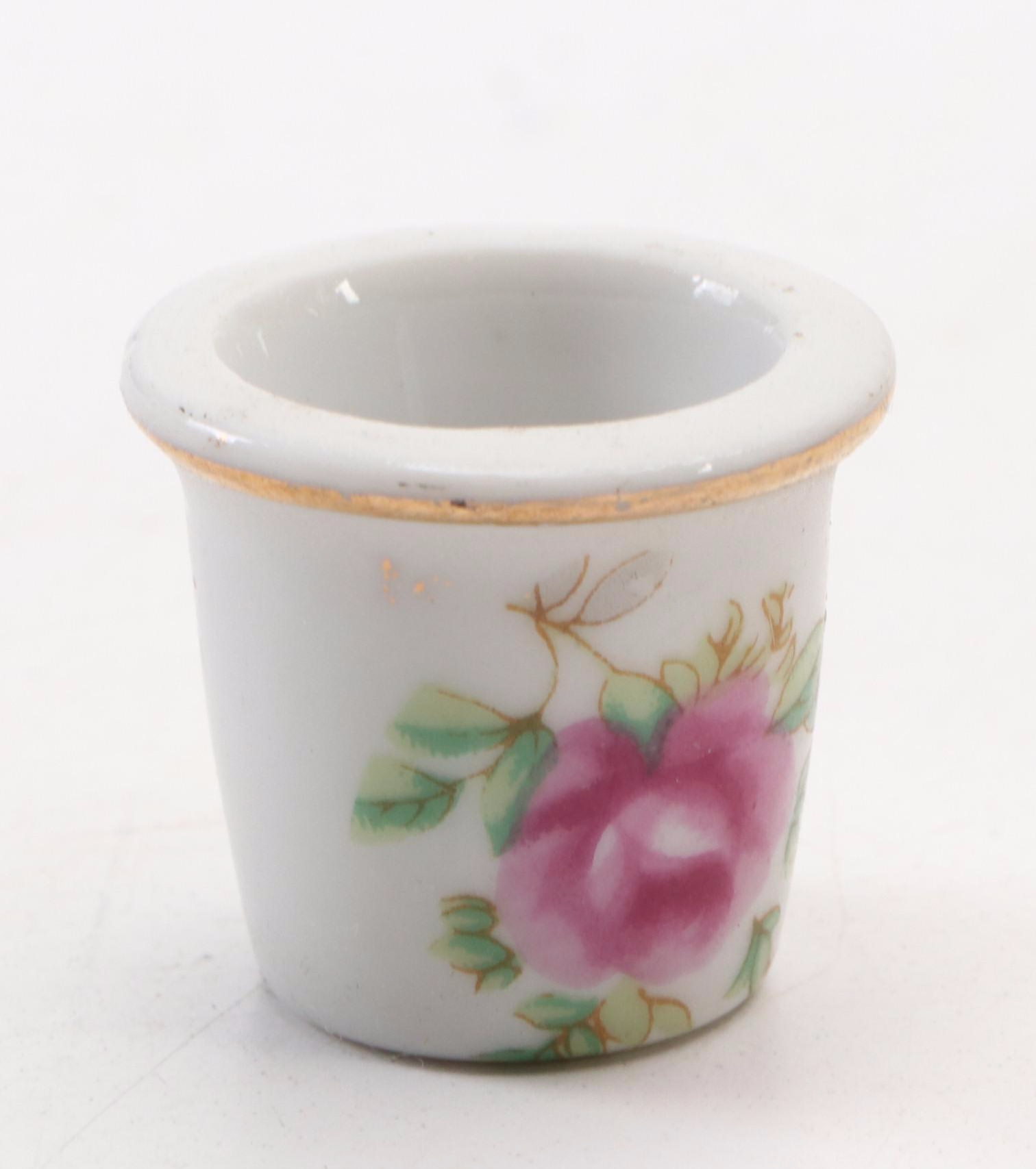 Rosenthal Porcelain Lidded Jar with Other Thimbles, Boxes and More