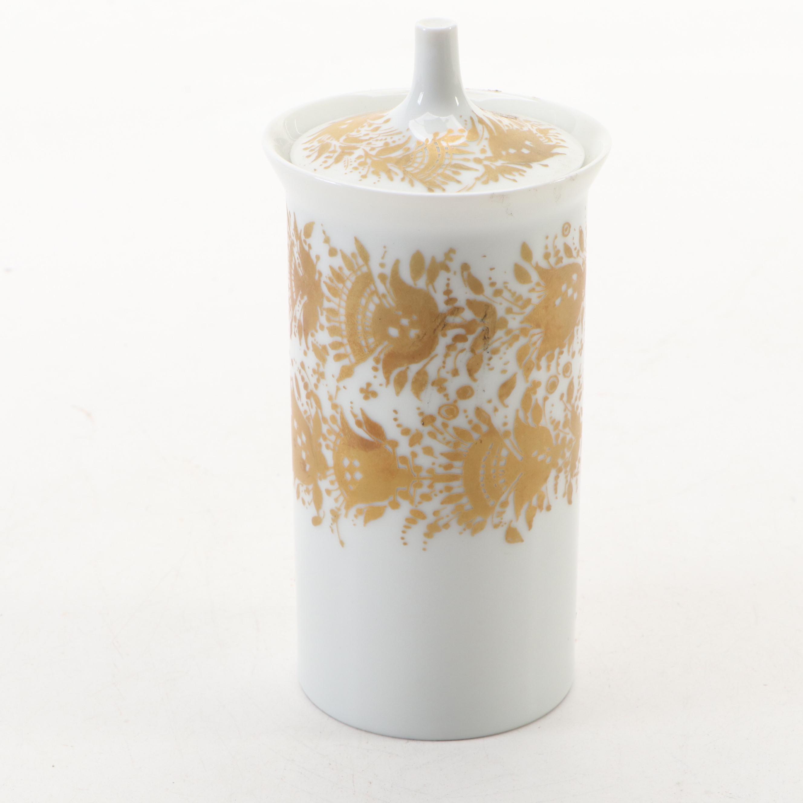 Rosenthal Porcelain Lidded Jar with Other Thimbles, Boxes and More