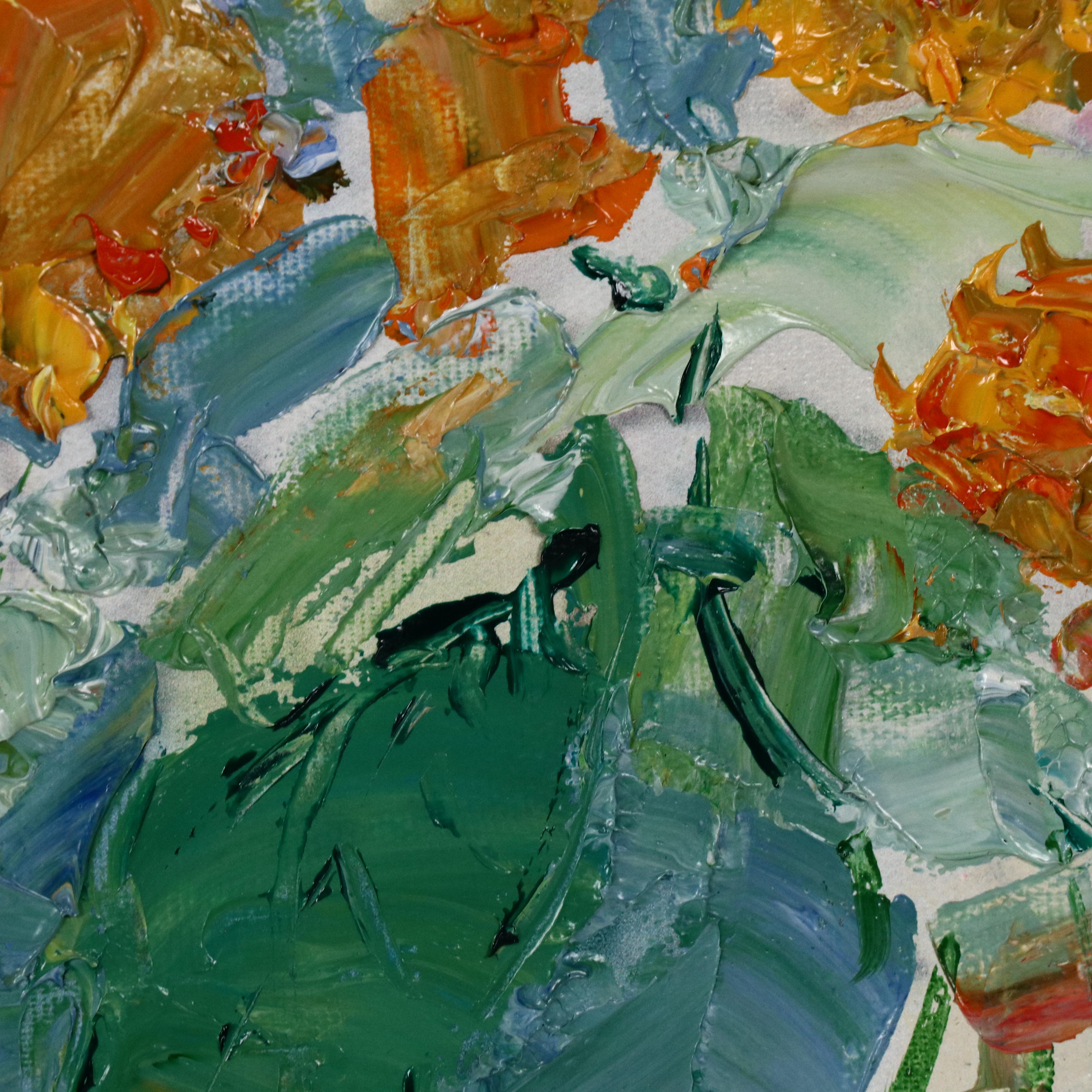 Ping Floral Oil Painting, 21st Century