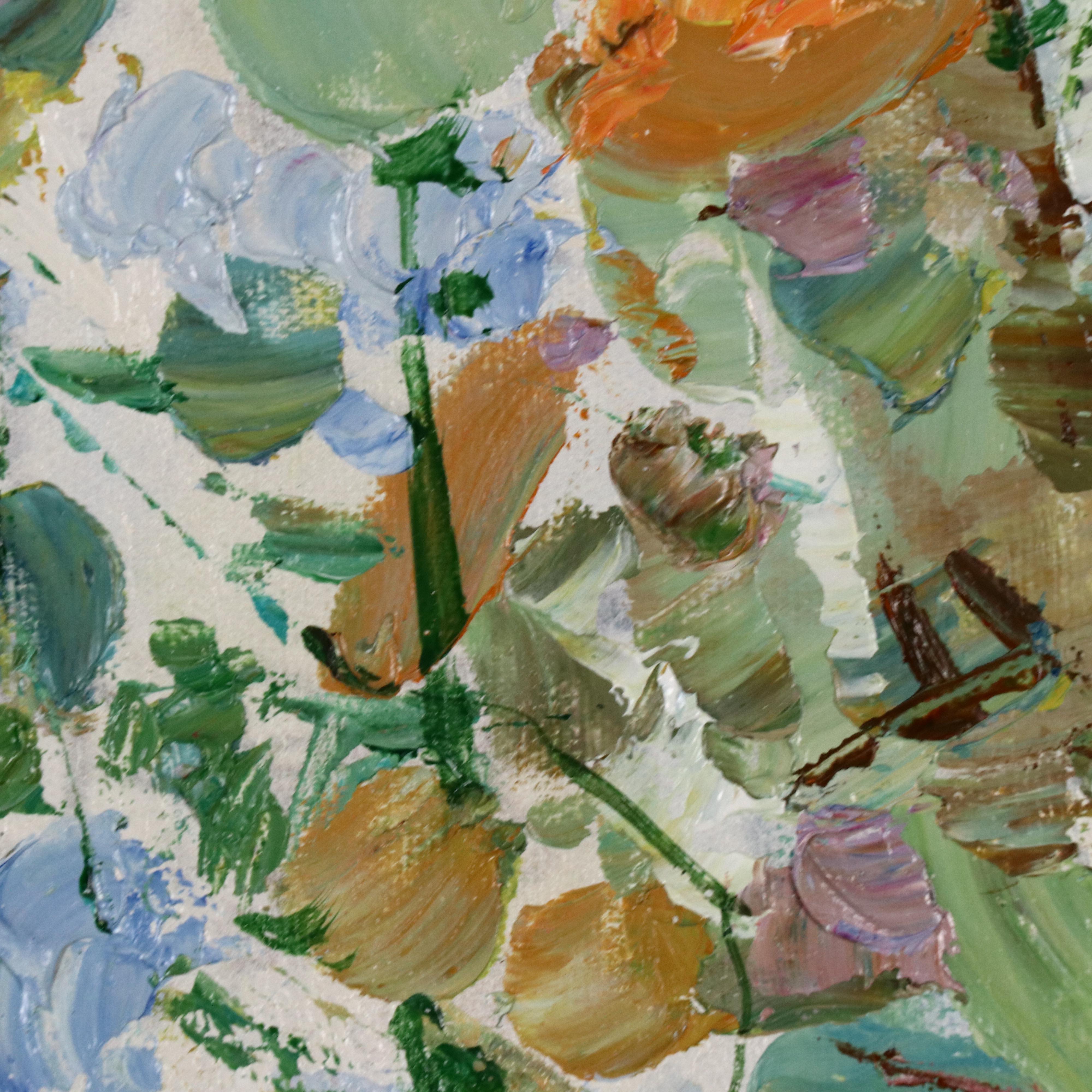 Ping Floral Oil Painting, 21st Century