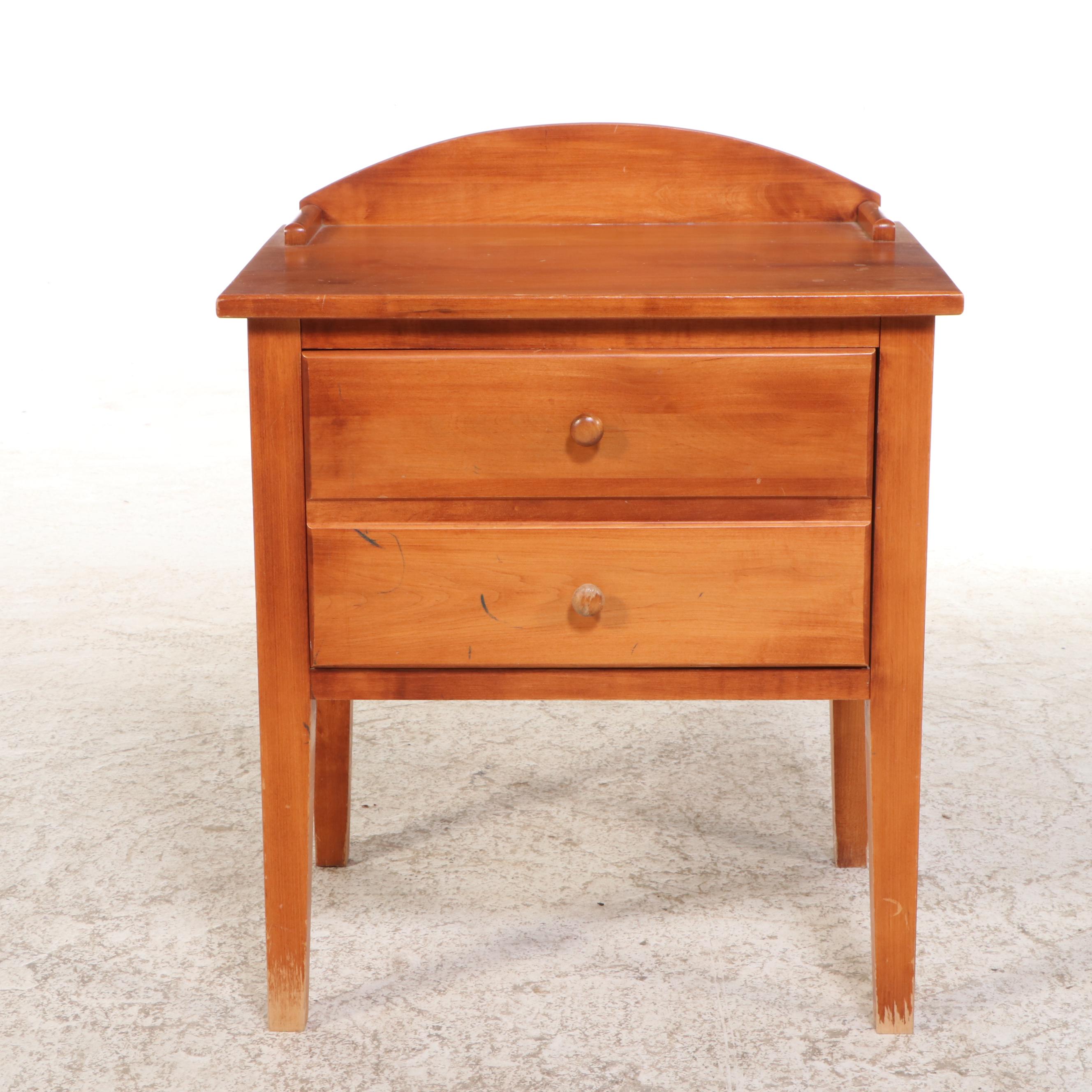 Early American Style Birch Single-Drawer Nightstand