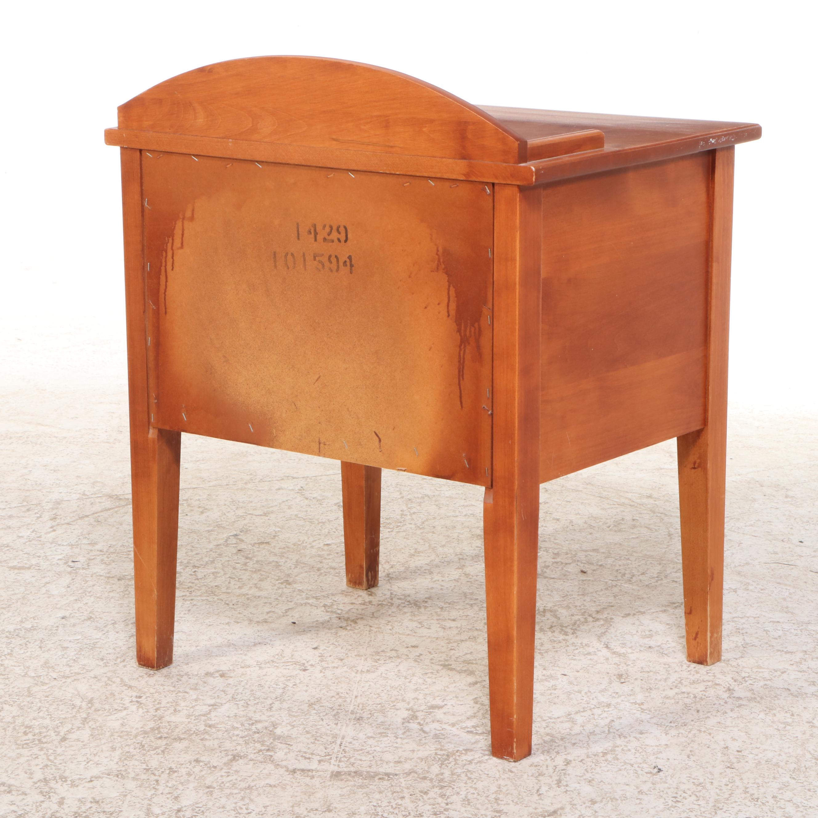 Early American Style Birch Single-Drawer Nightstand