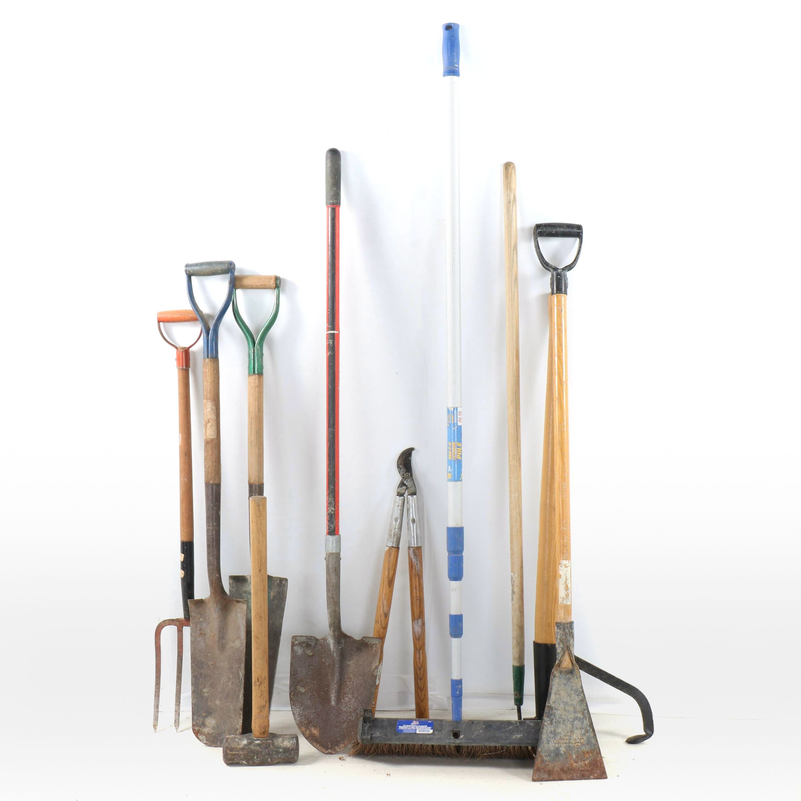 Post Hole Digger, Garden Spade, Fork, Edger and More Yard Tools