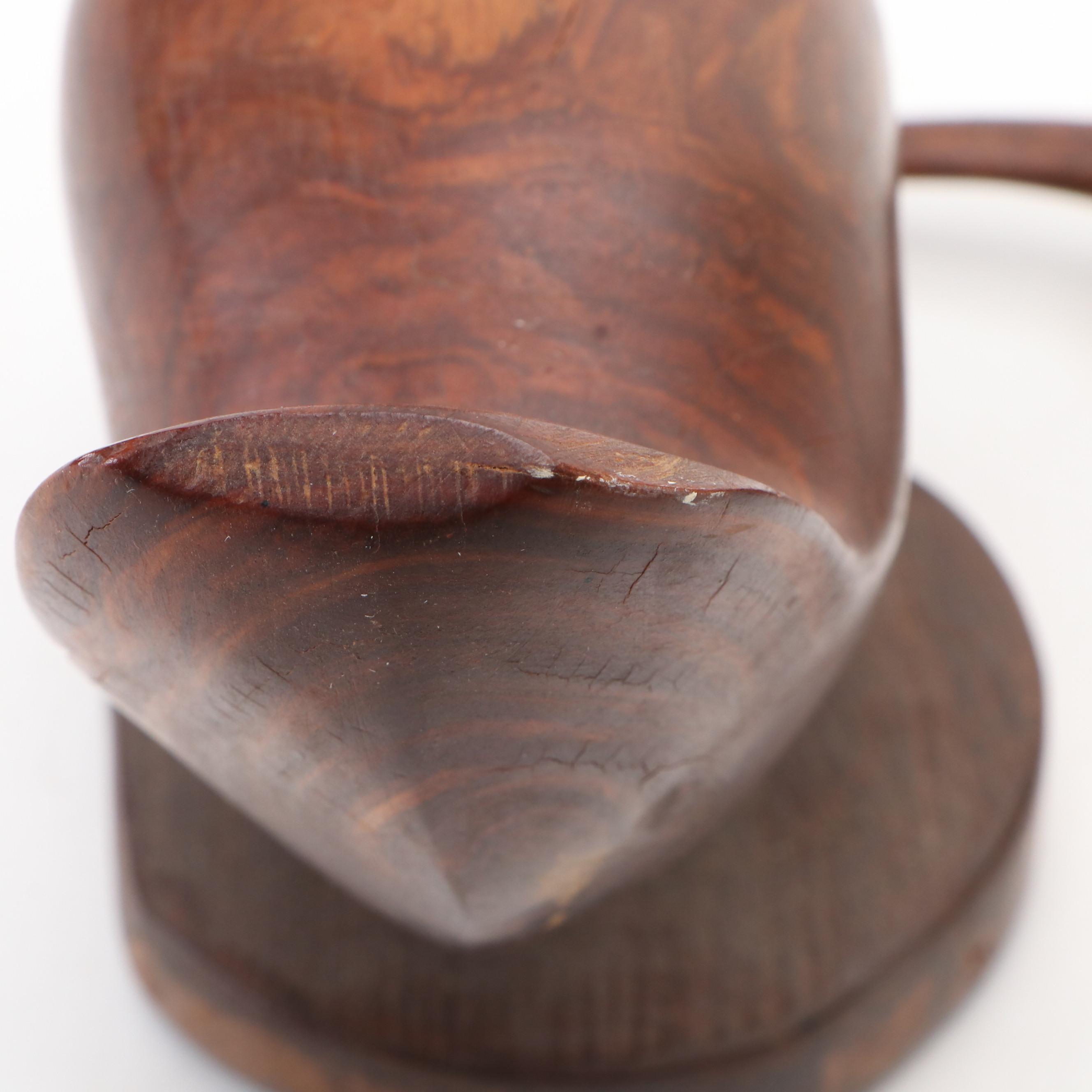 Carved Shorebirds, Seashell Collection with Earthenware Art Pottery Plate, Vase