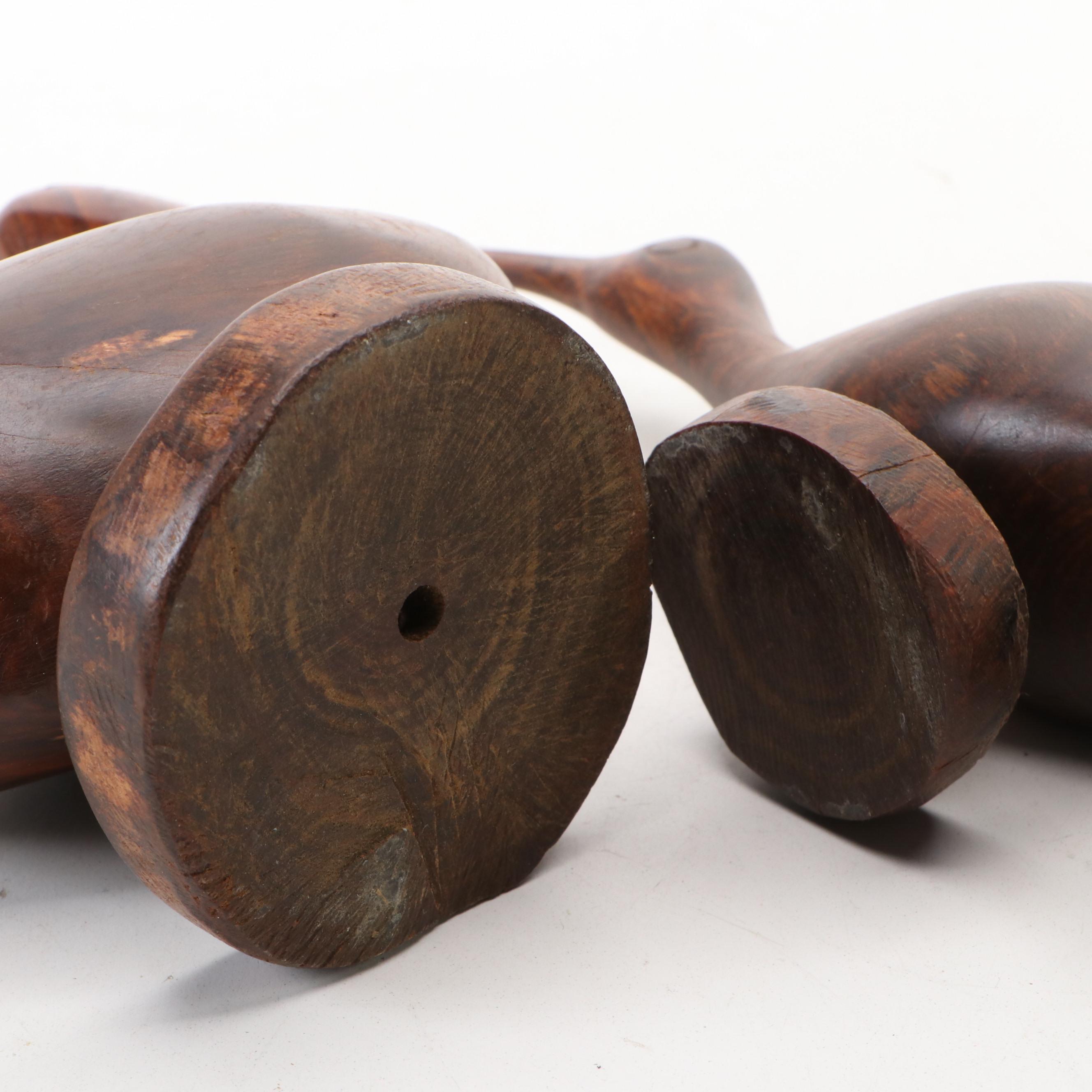 Carved Shorebirds, Seashell Collection with Earthenware Art Pottery Plate, Vase