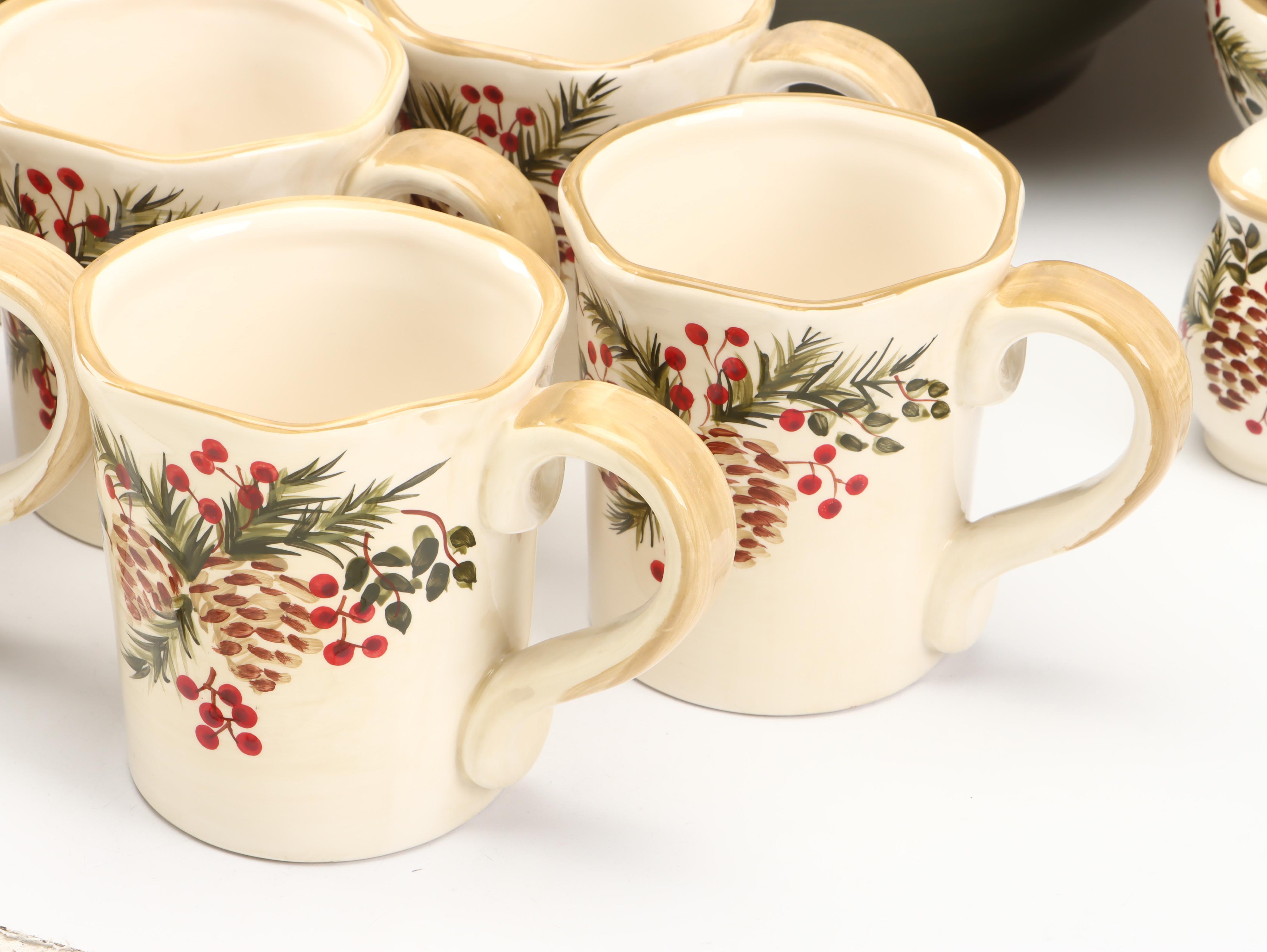 Target Home "Pine and Berries" Ceramic Dinnerware and Table Linens