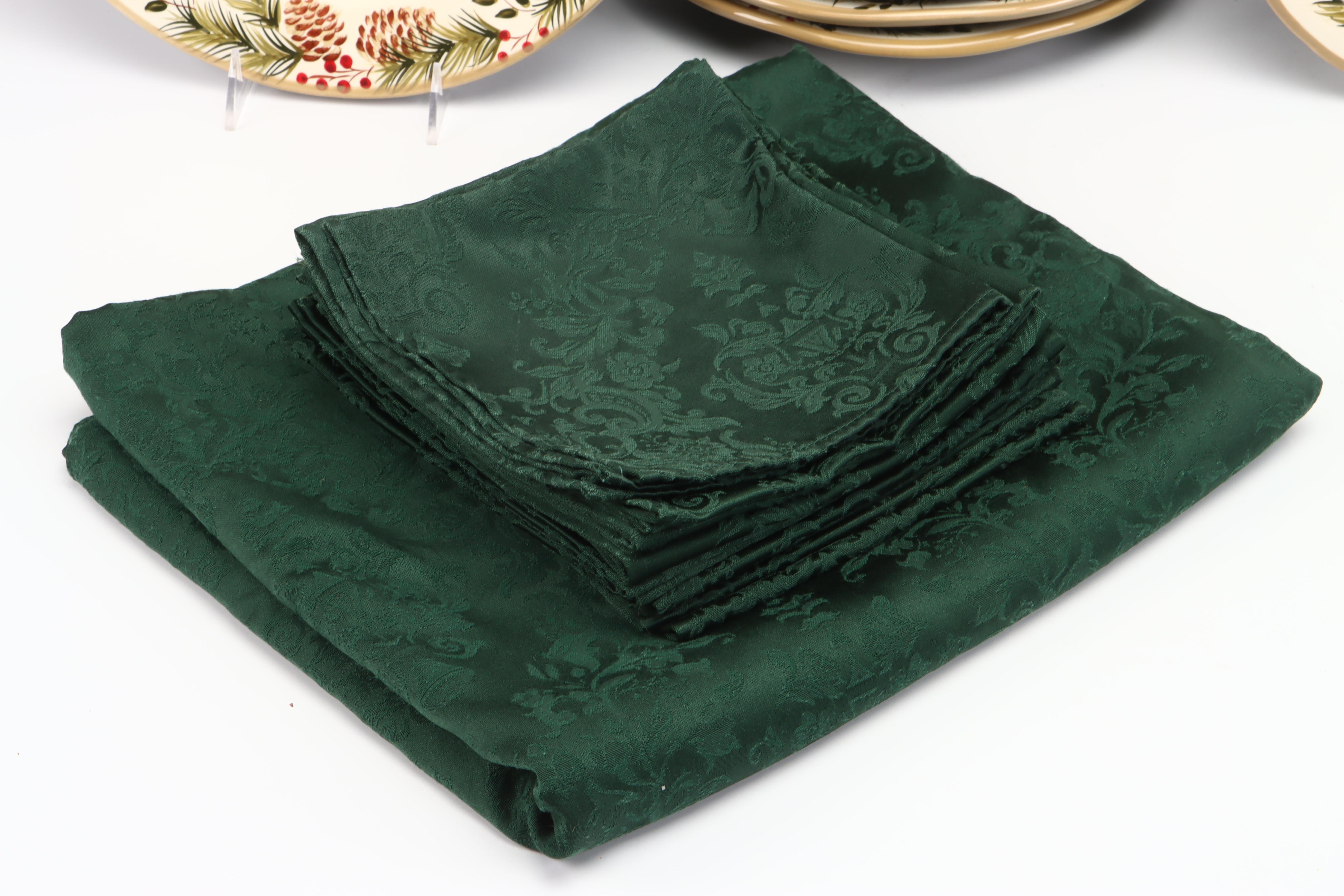 Target Home "Pine and Berries" Ceramic Dinnerware and Table Linens