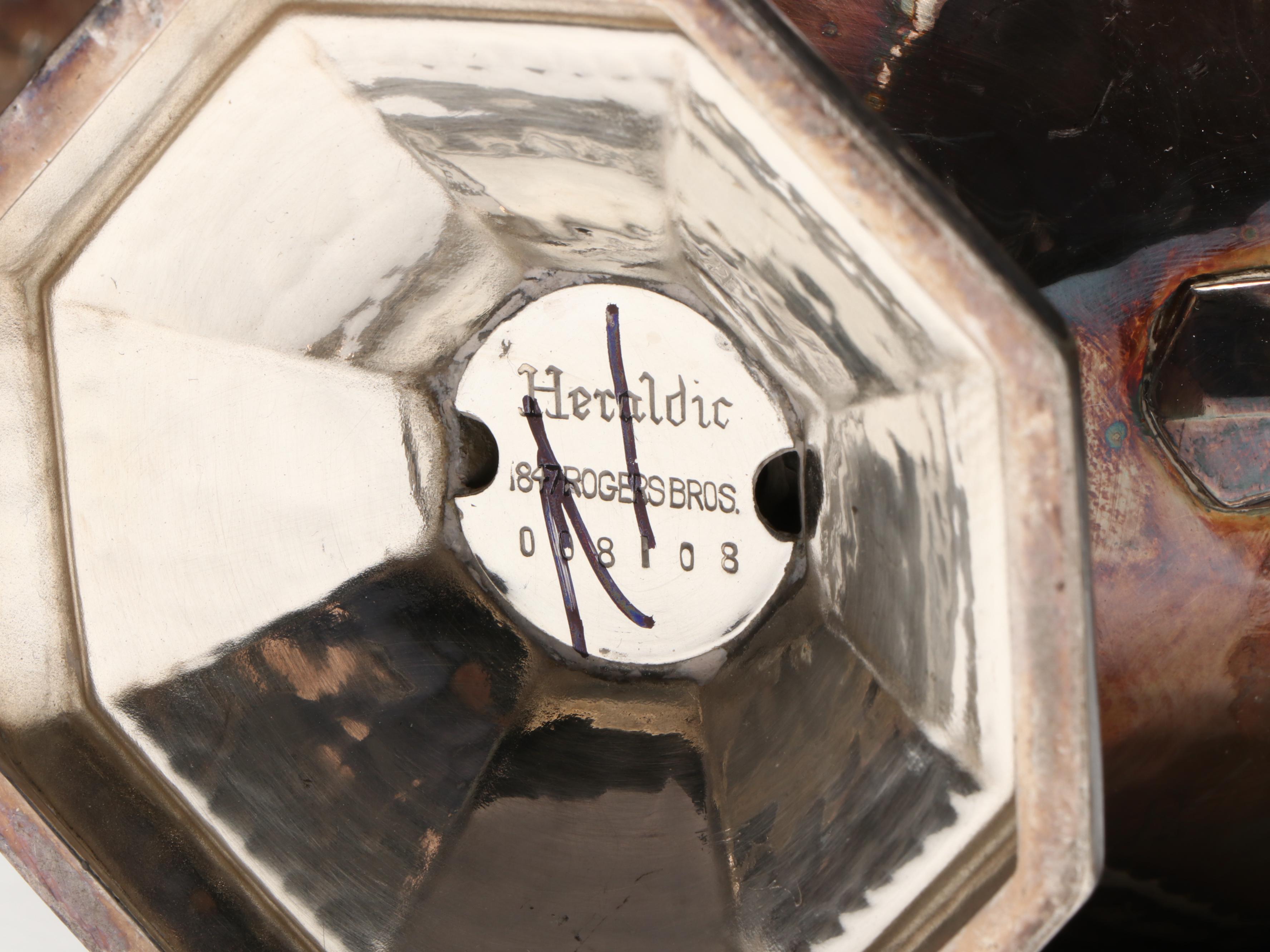 Meriden Company Teapot with Other Silver Plate Tableware