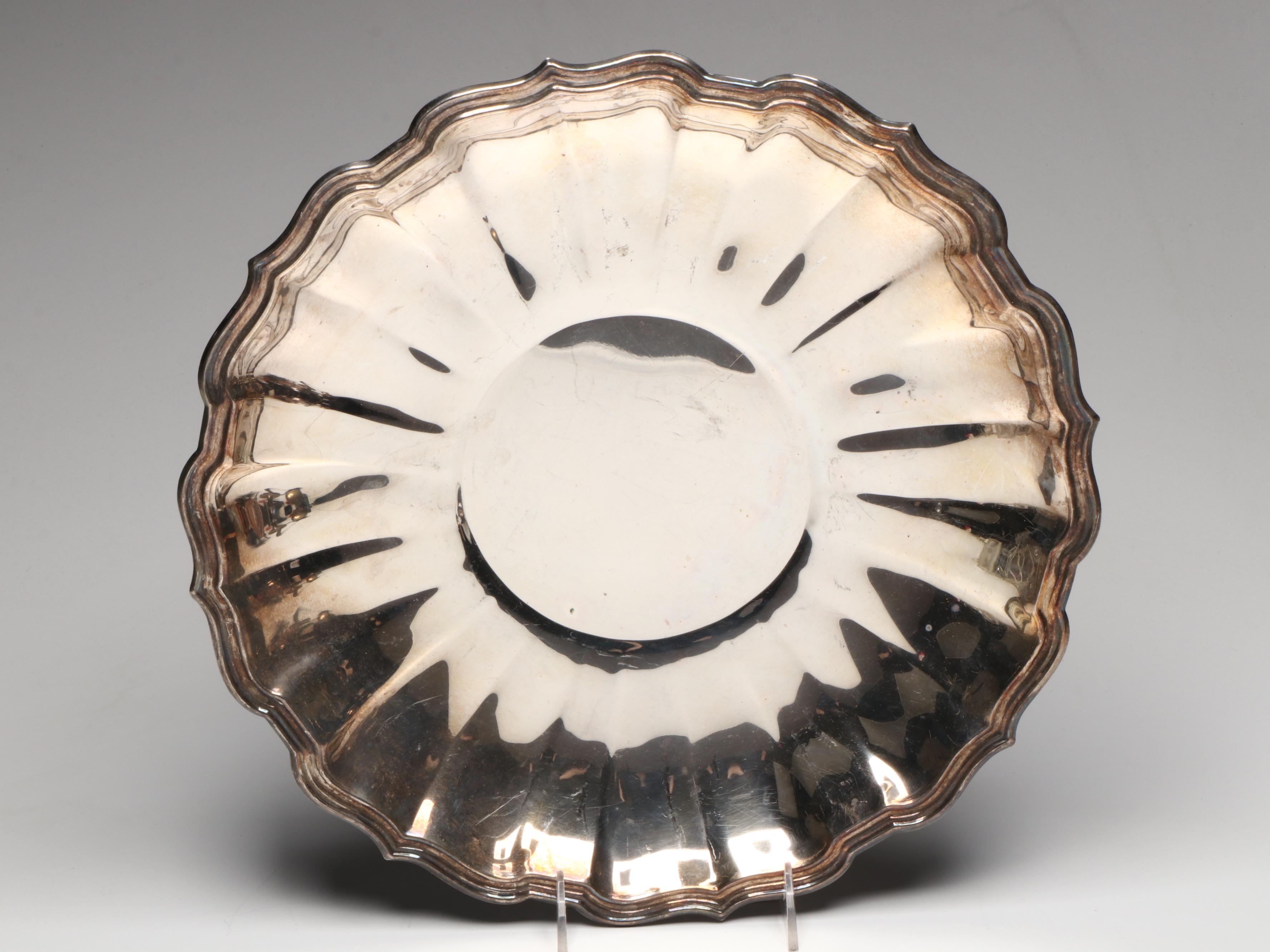 Meriden Company Teapot with Other Silver Plate Tableware