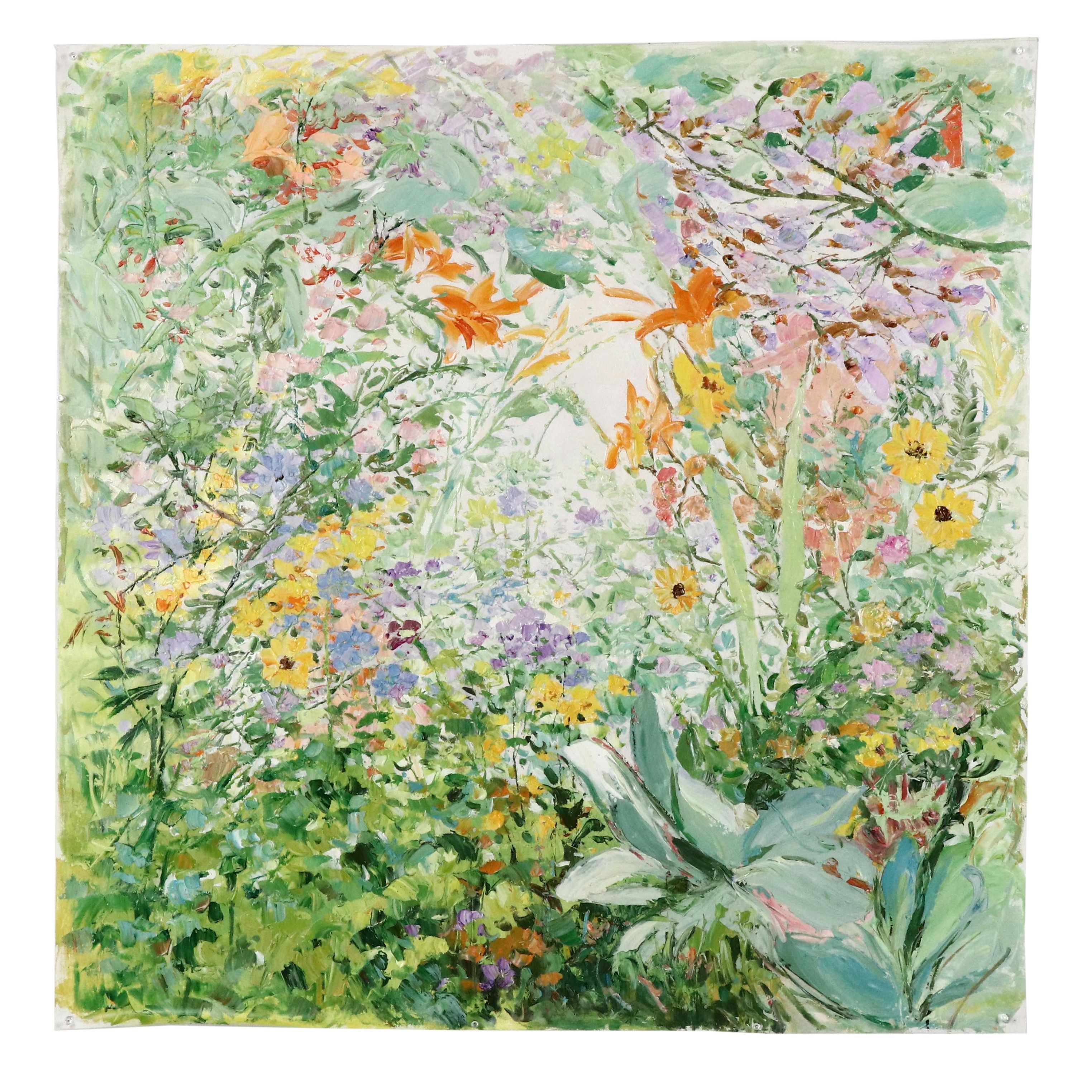 Ping Floral Oil Painting, 21st Century
