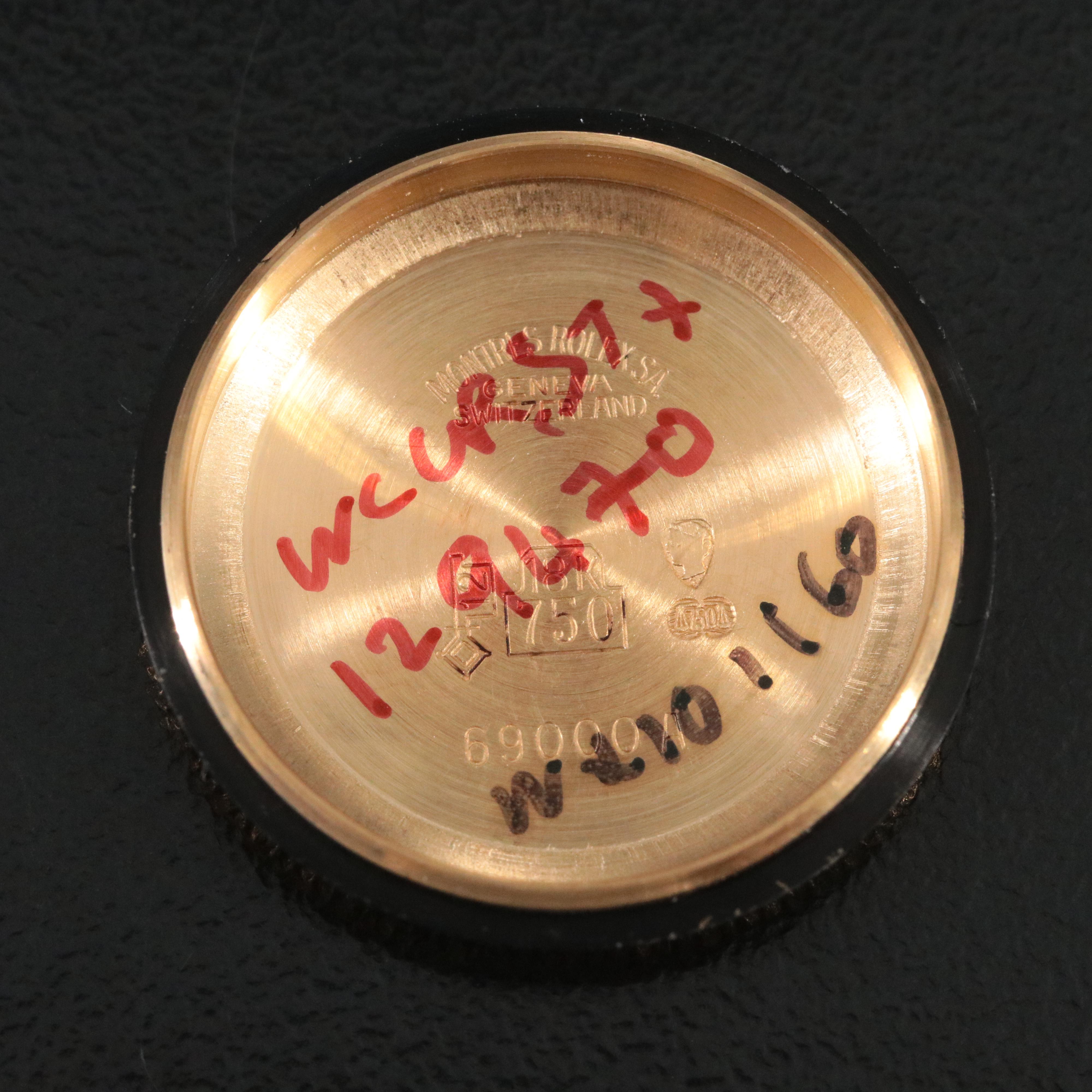 Rolex Datejust 69178 Aftermarket Diamond Dial 26mm 18K Gold Automatic Watch