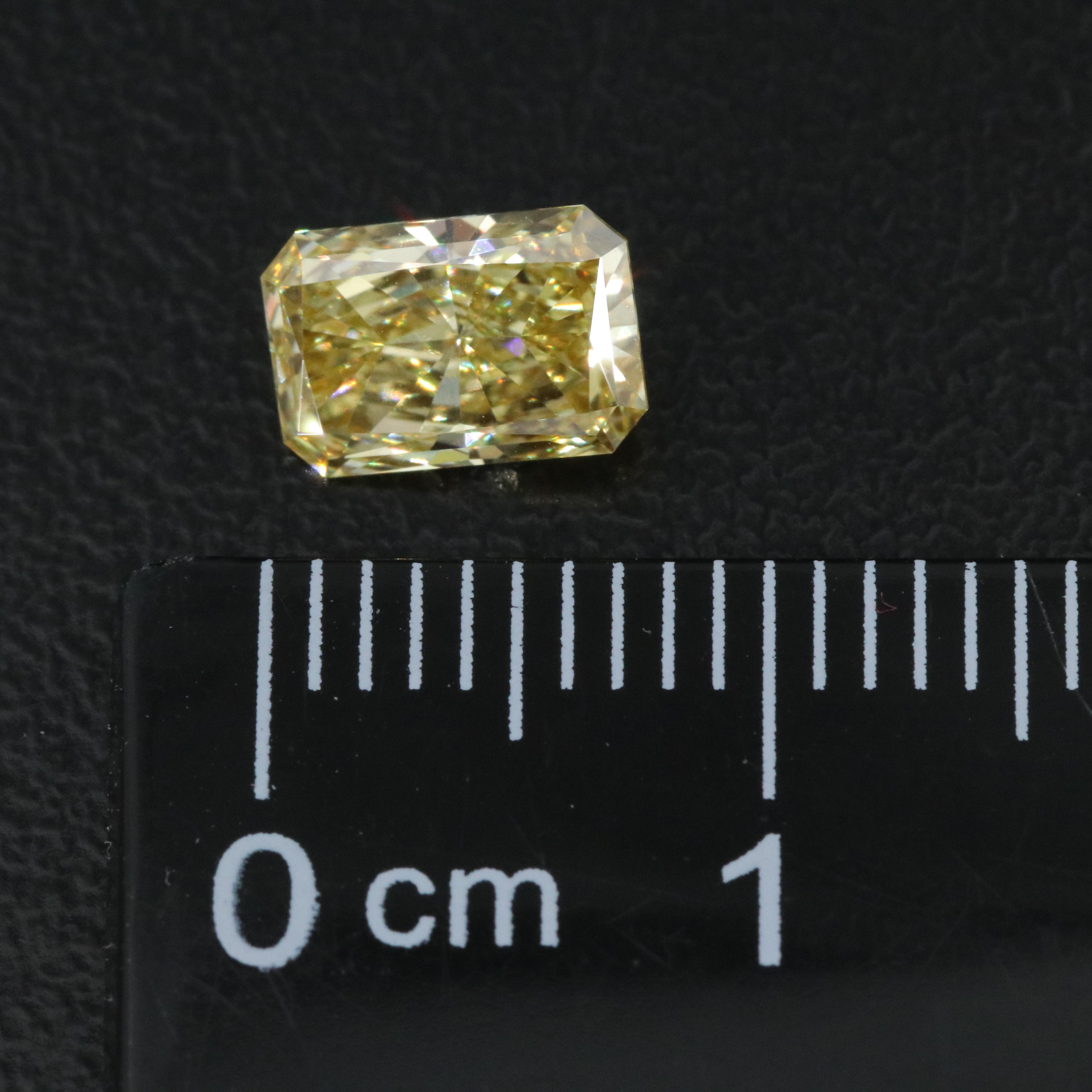 Loose 1.01 CT Lab Grown Fancy Yellow Diamond with IGI Report