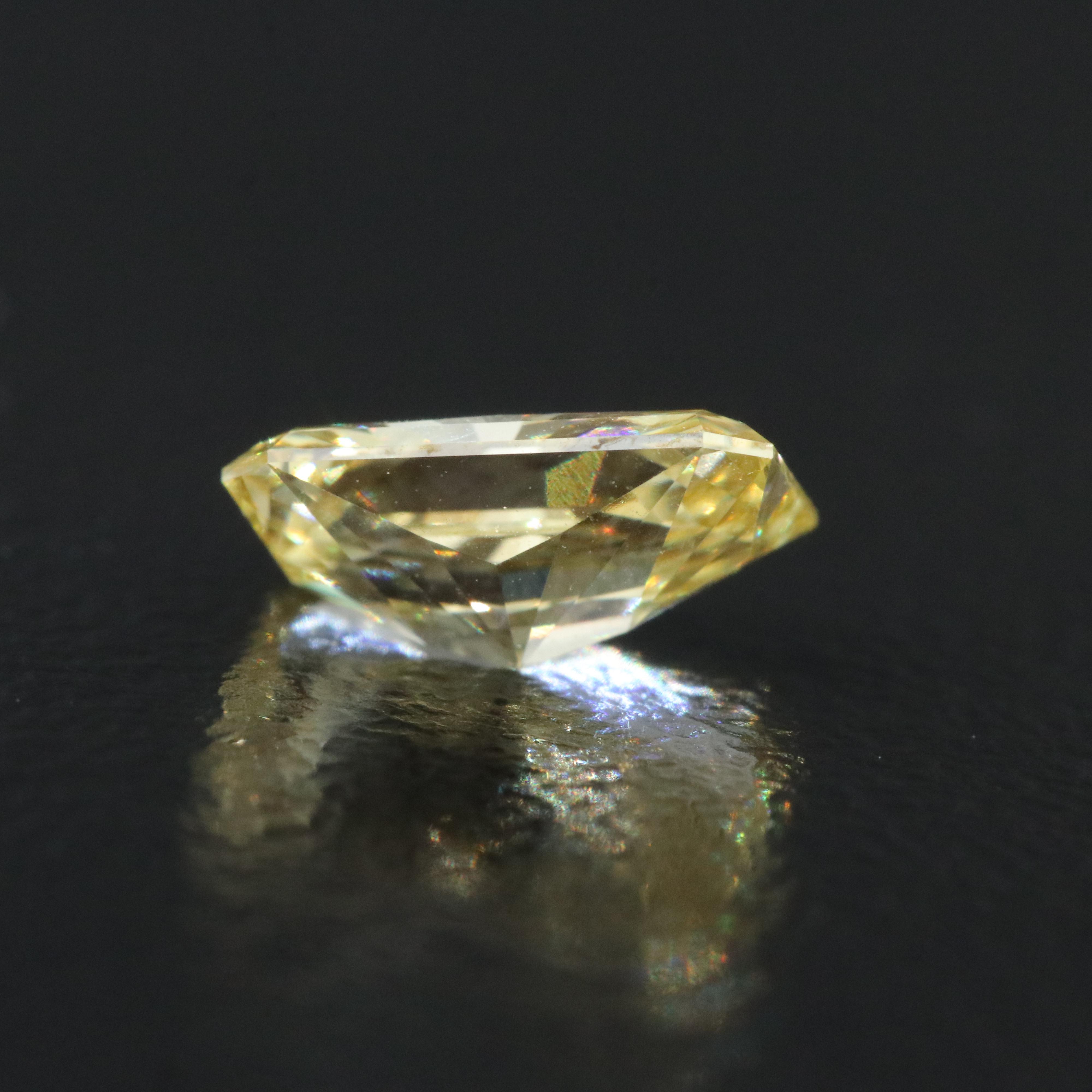 Loose 1.01 CT Lab Grown Fancy Yellow Diamond with IGI Report