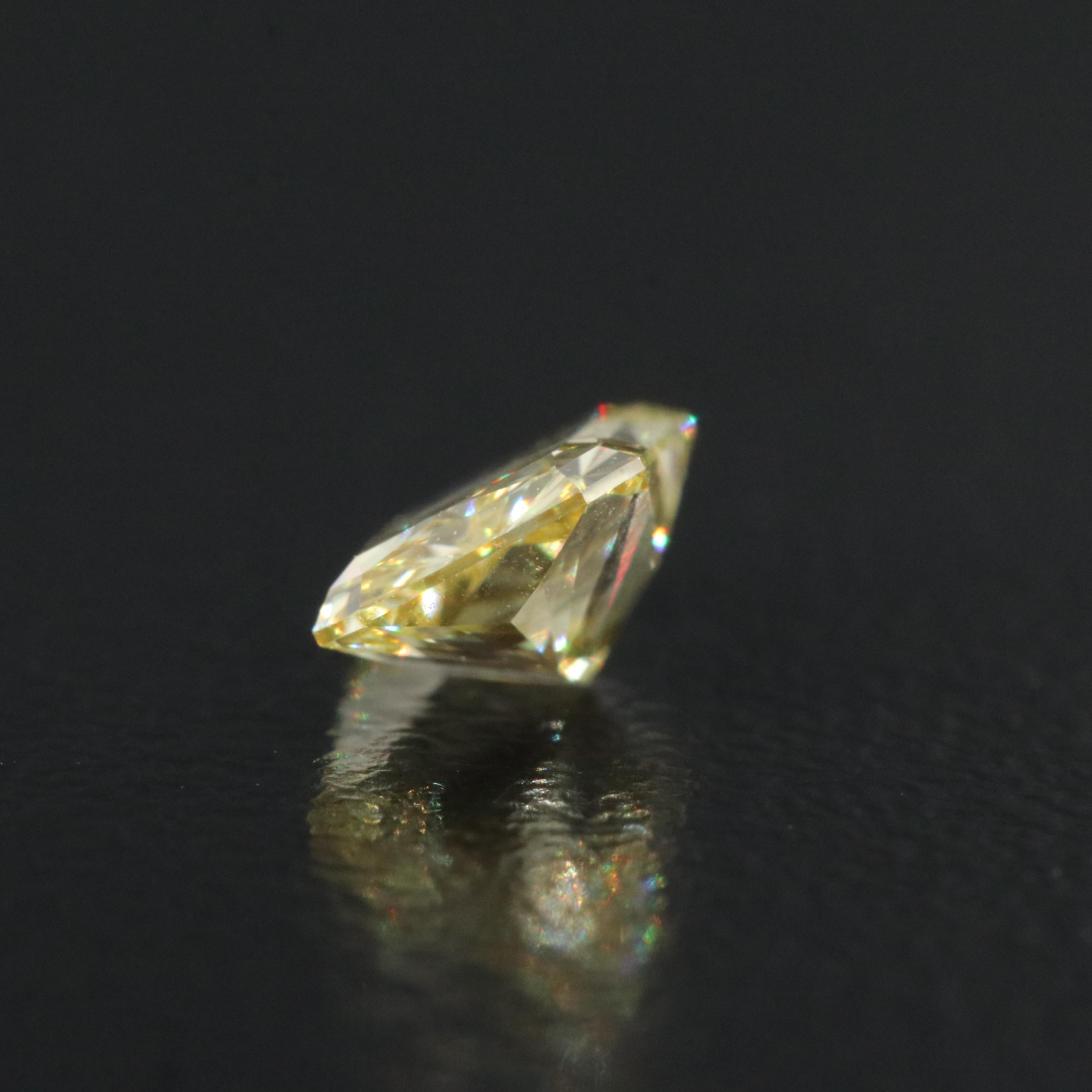 Loose 1.01 CT Lab Grown Fancy Yellow Diamond with IGI Report