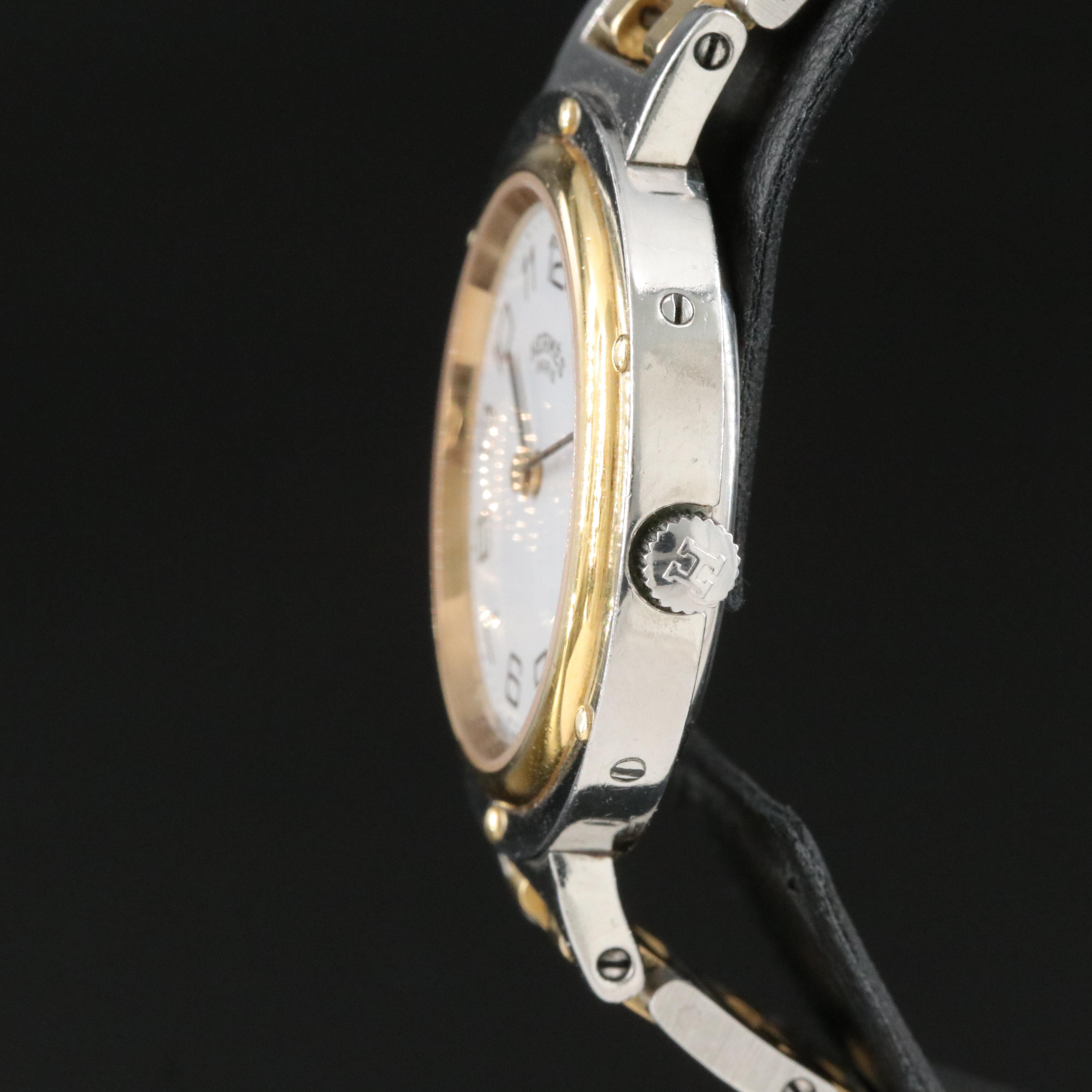 Hermès Clipper 54.03 White Dial 30mm Steel Quartz Watchc