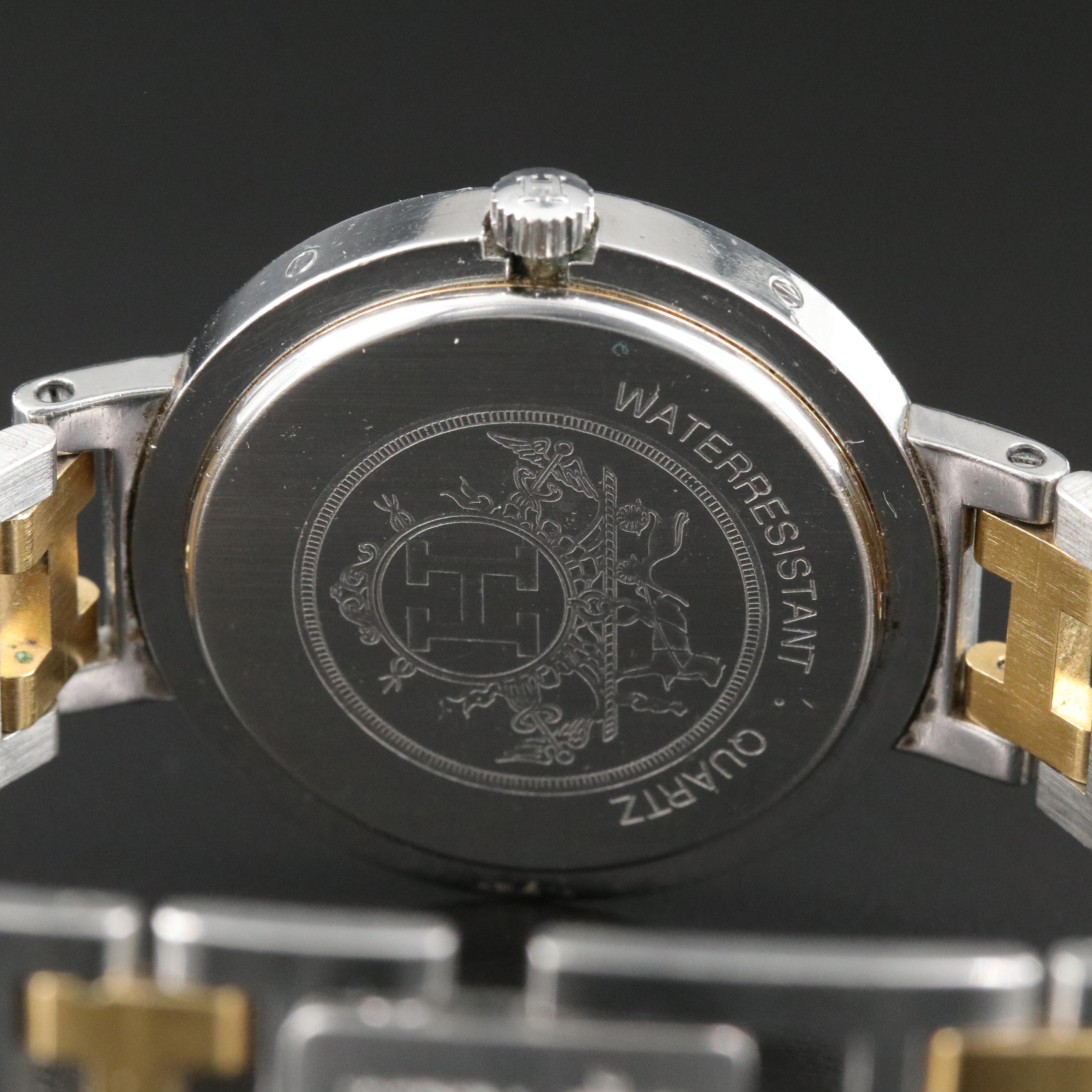 Hermès Clipper 54.03 White Dial 30mm Steel Quartz Watchc