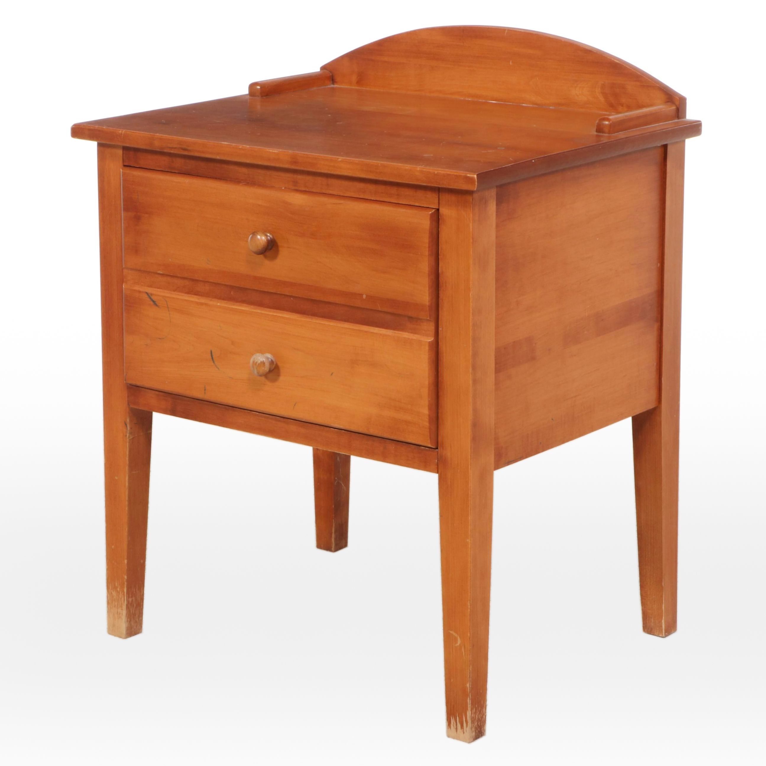 Early American Style Birch Single-Drawer Nightstand