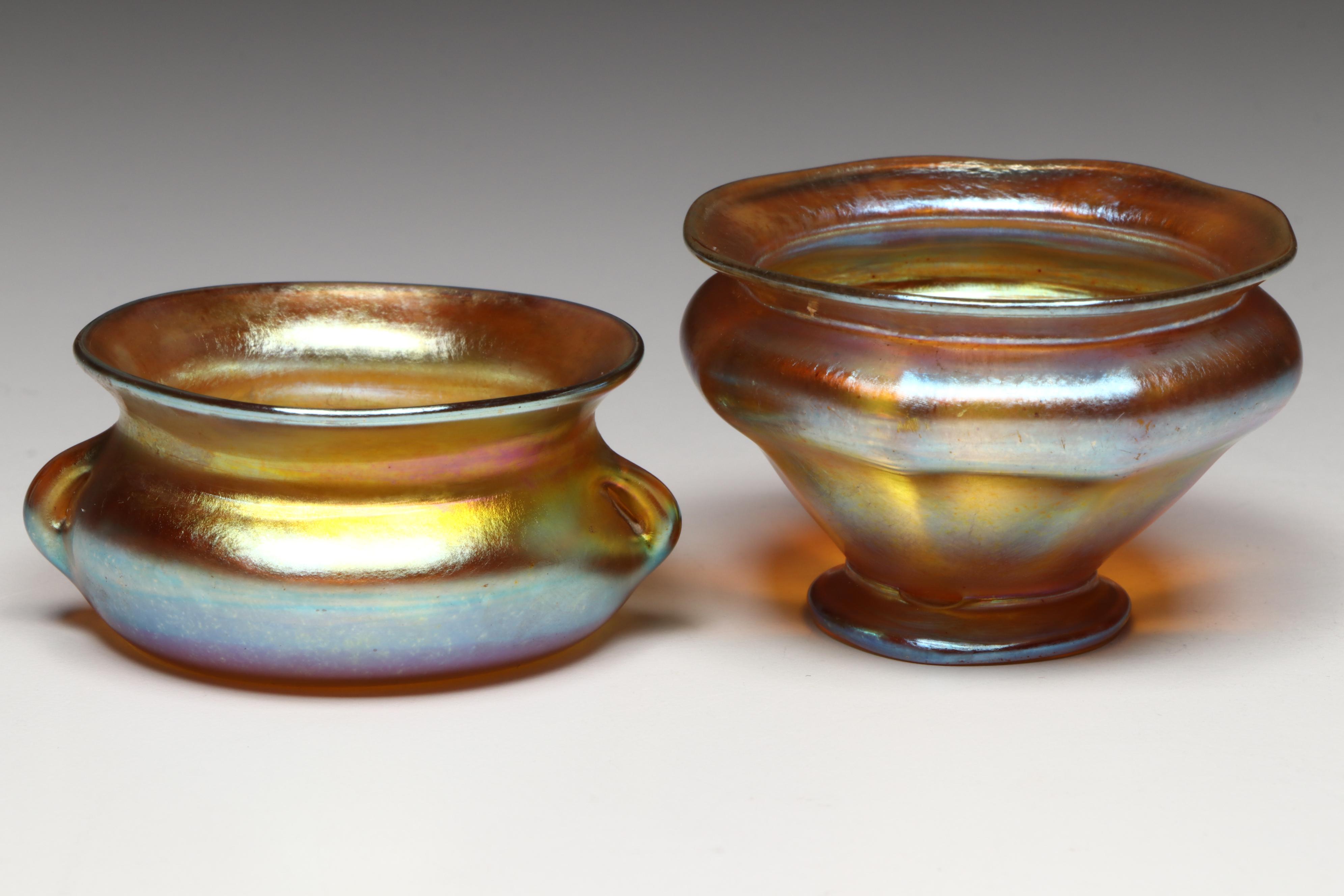 Louis Comfort Tiffany Favrile Art Glass Bowls