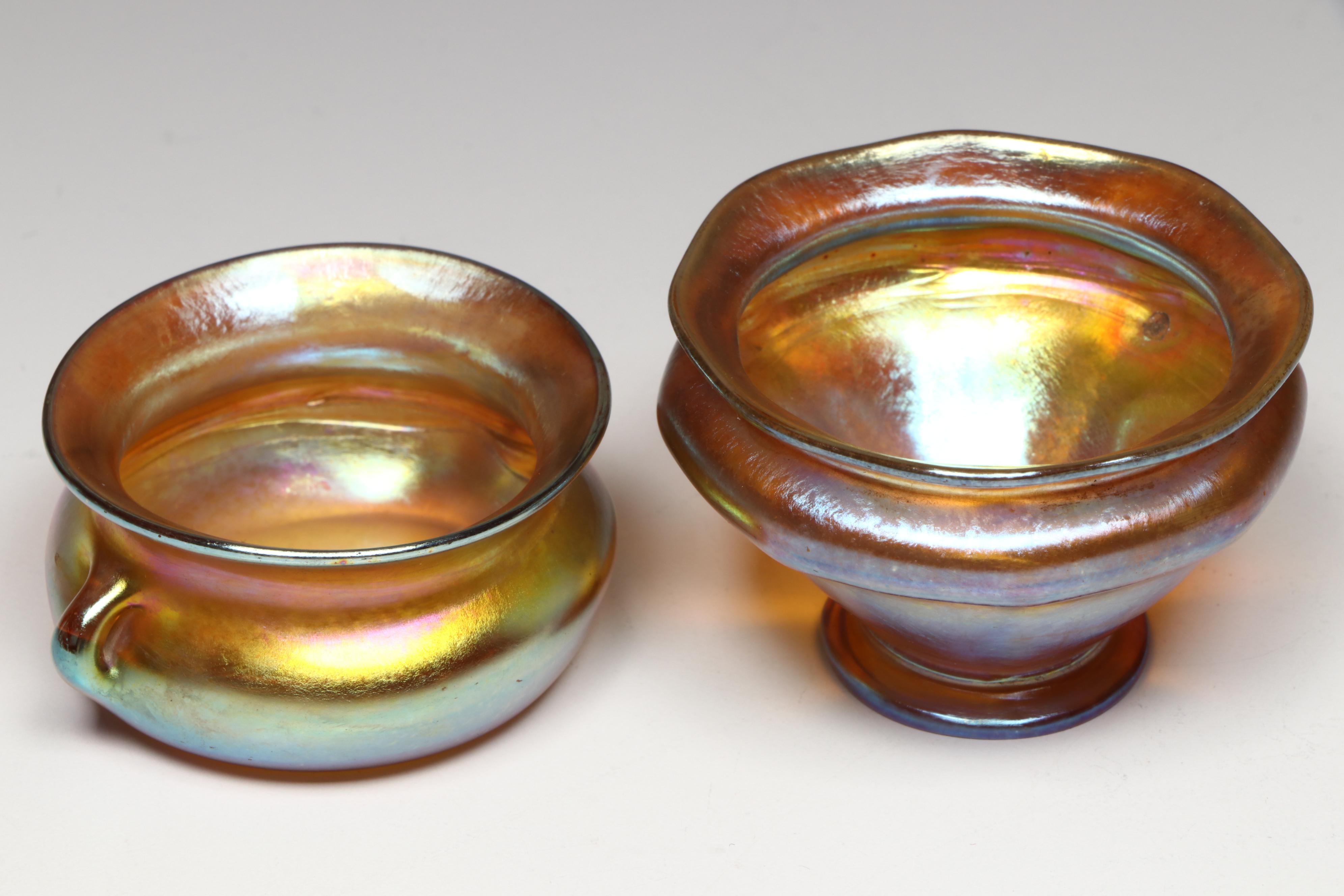 Louis Comfort Tiffany Favrile Art Glass Bowls