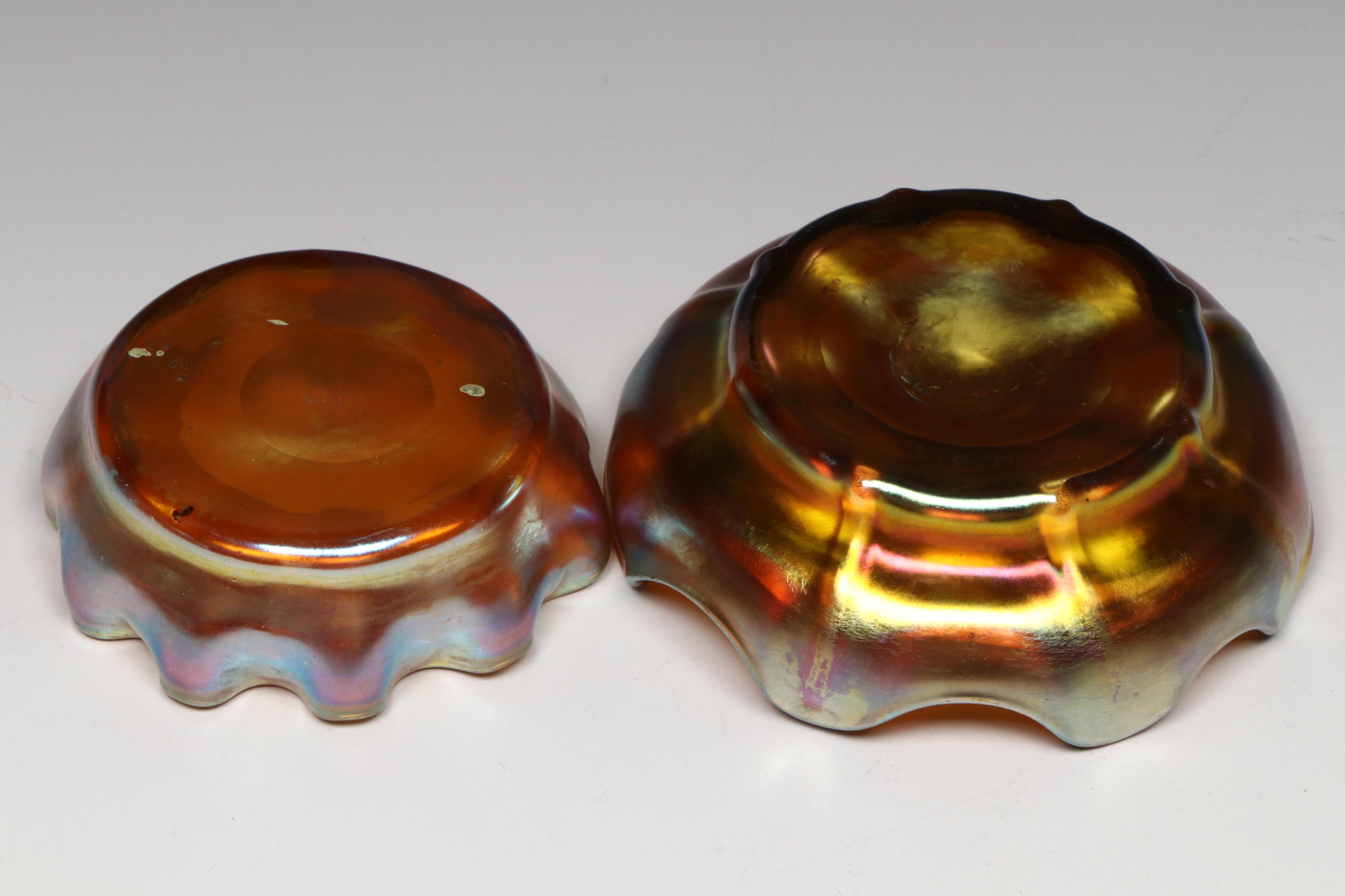 Louis Comfort Tiffany Favrile Art Glass Bowls